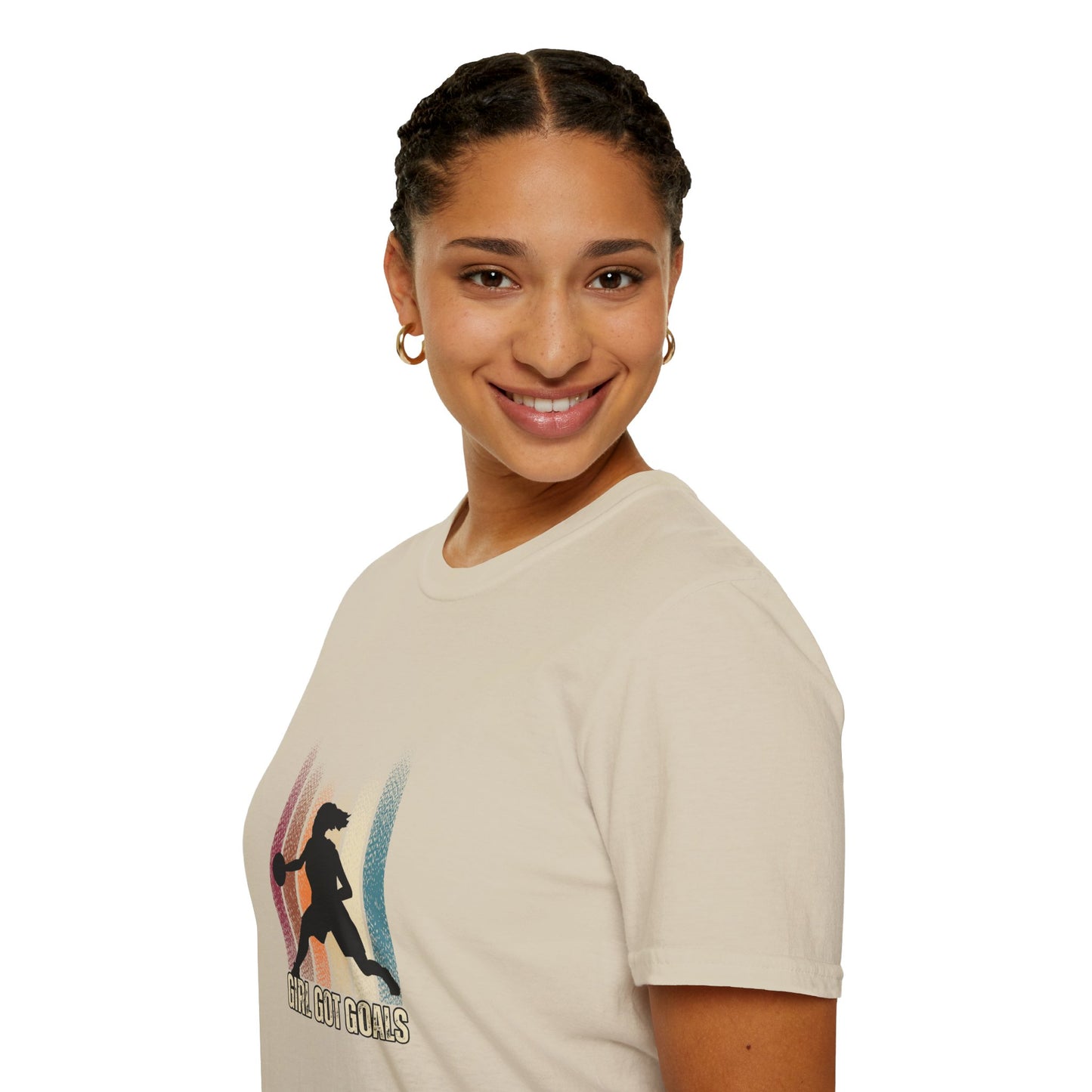 Girl Got Goals Unisex Softstyle T-Shirt – Empowering Basketball Tee