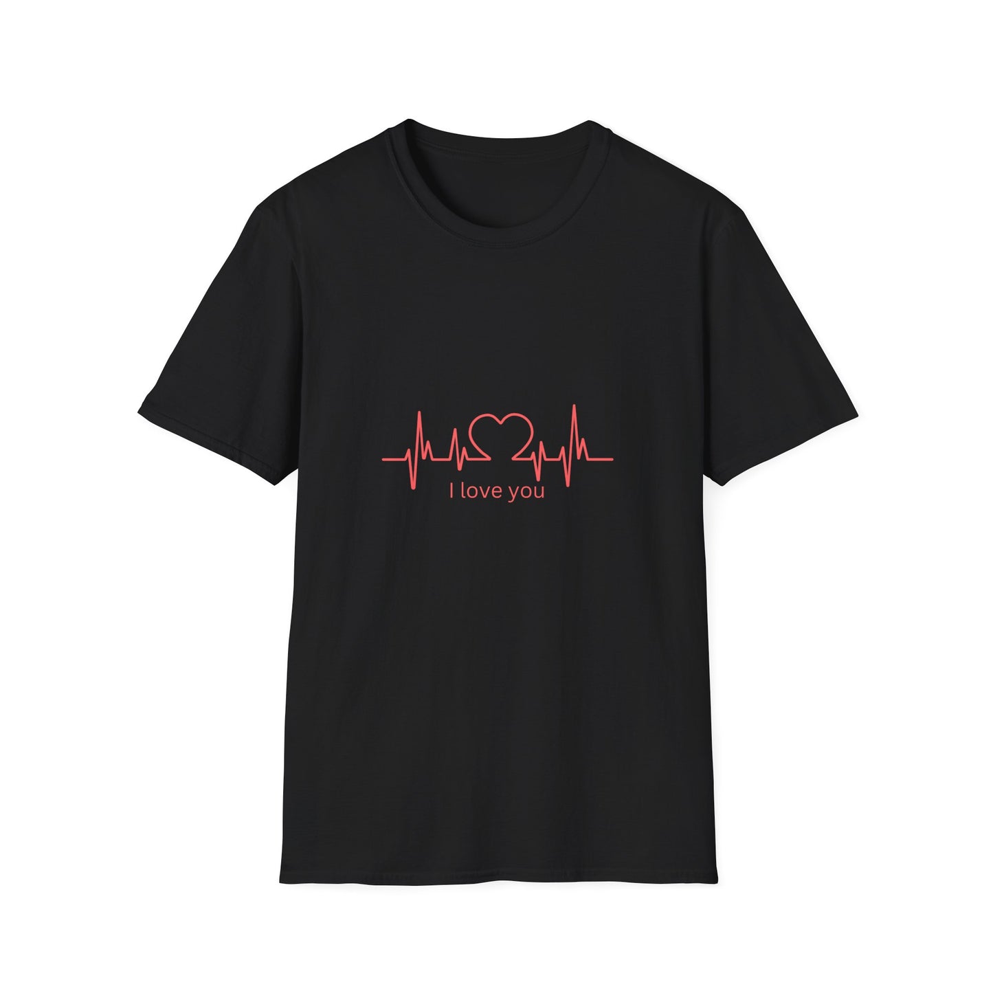 Heartbeat Love Unisex Softstyle T-Shirt - Casual Graphic Tee for Valentine's Day and Everyday Wear