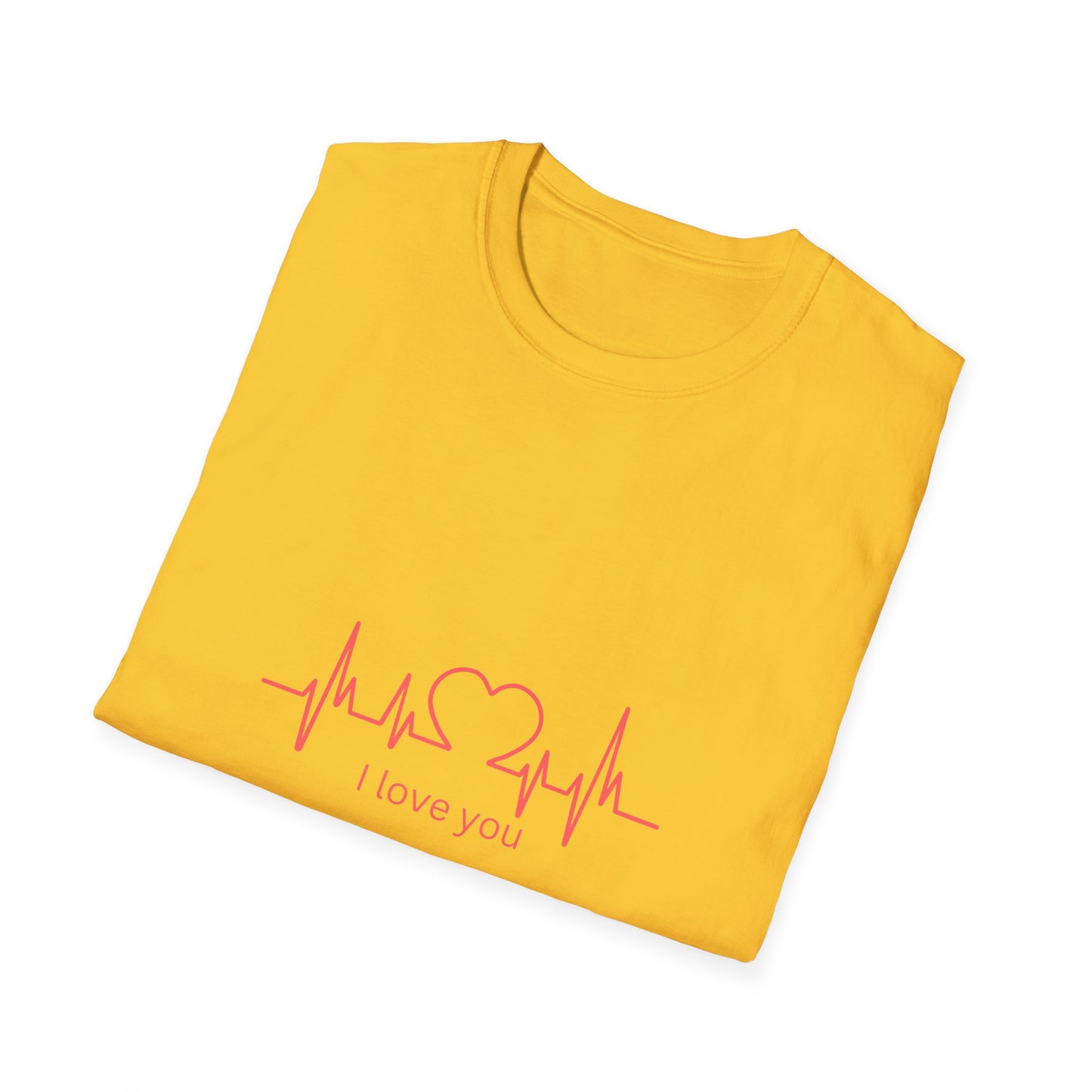 Heartbeat Love Unisex Softstyle T-Shirt - Casual Graphic Tee for Valentine's Day and Everyday Wear