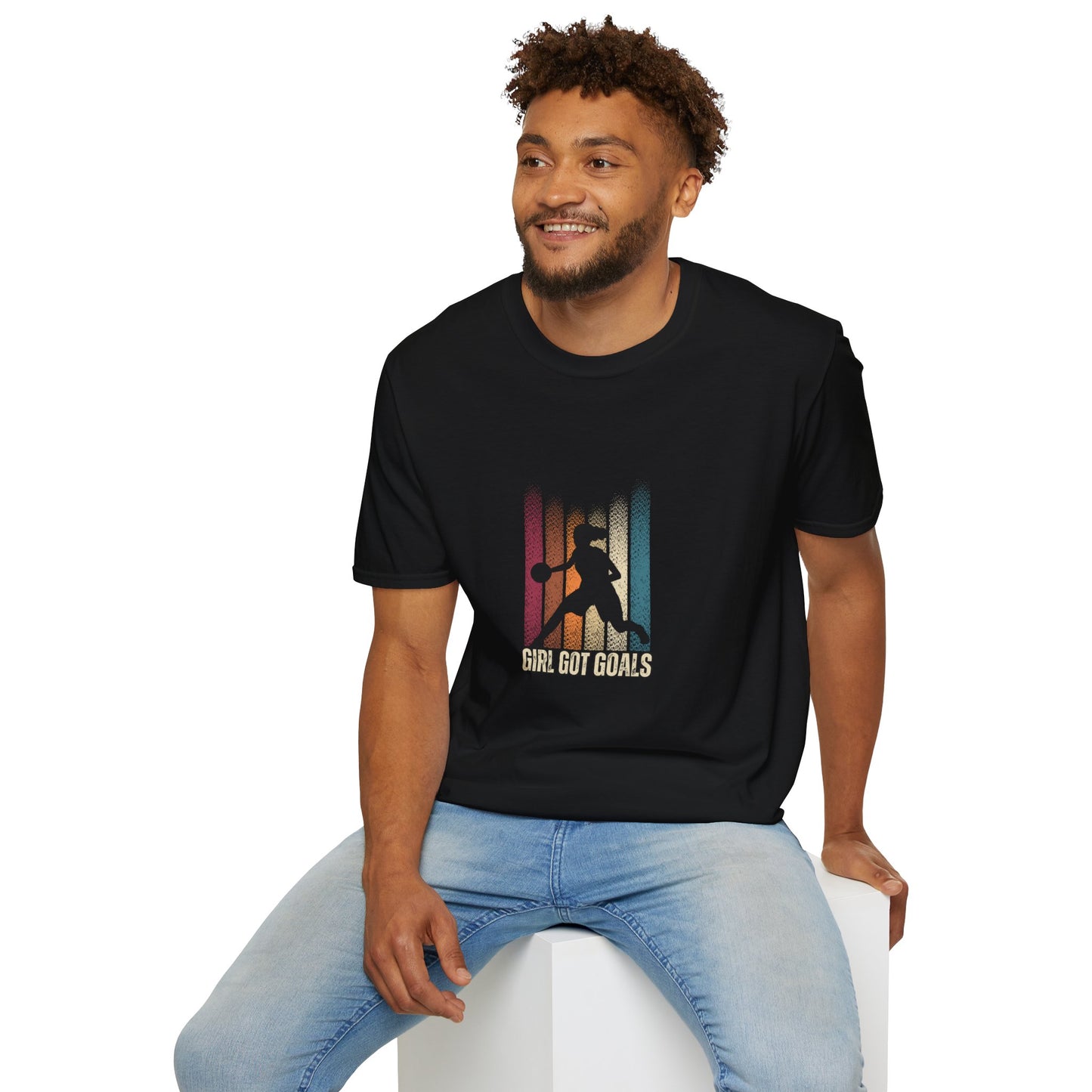 Girl Got Goals Unisex Softstyle T-Shirt – Empowering Basketball Tee