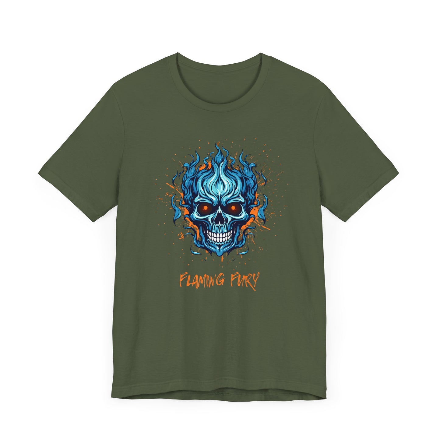 Flaming Fury Graphic Tee - Unisex Jersey Short Sleeve Shirt