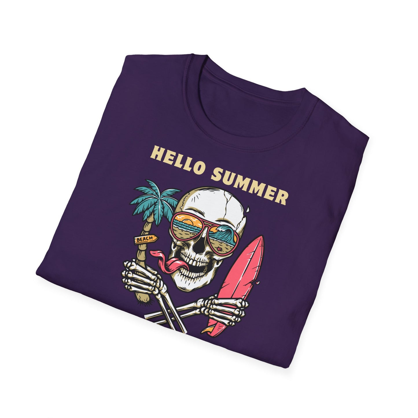 Hello Summer Skull T-Shirt - Good Vibes Unisex Tee