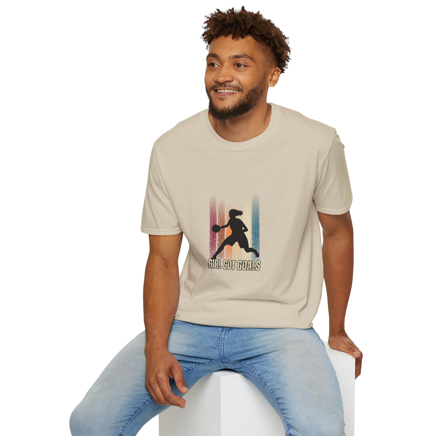 Girl Got Goals Unisex Softstyle T-Shirt – Empowering Basketball Tee