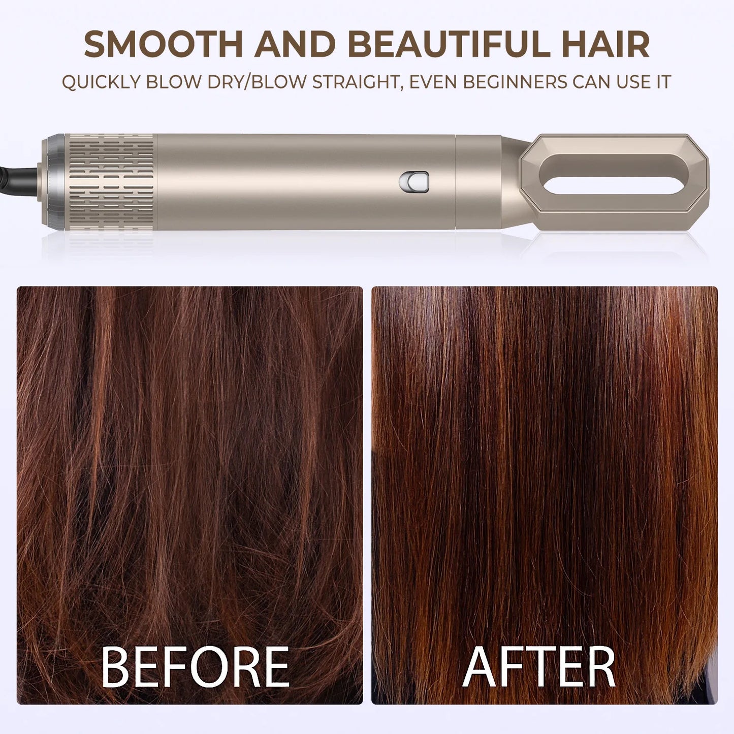 6 In1 Hair Dryer Hot Comb Set Multifunctional Electric Curling Iron Hair Straightener Comb Professional Barber Home Styling Tool