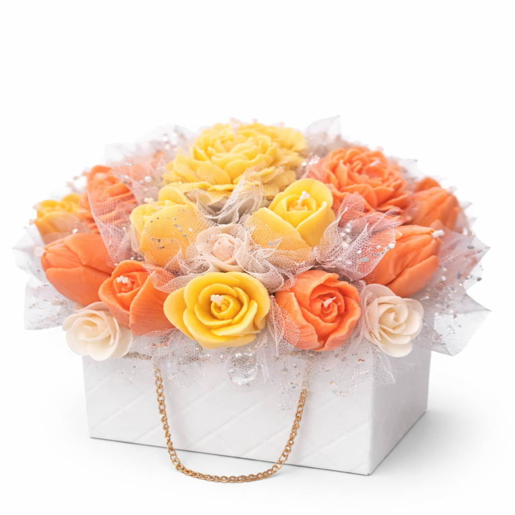 Luxury Flower Box Candle Arrangement