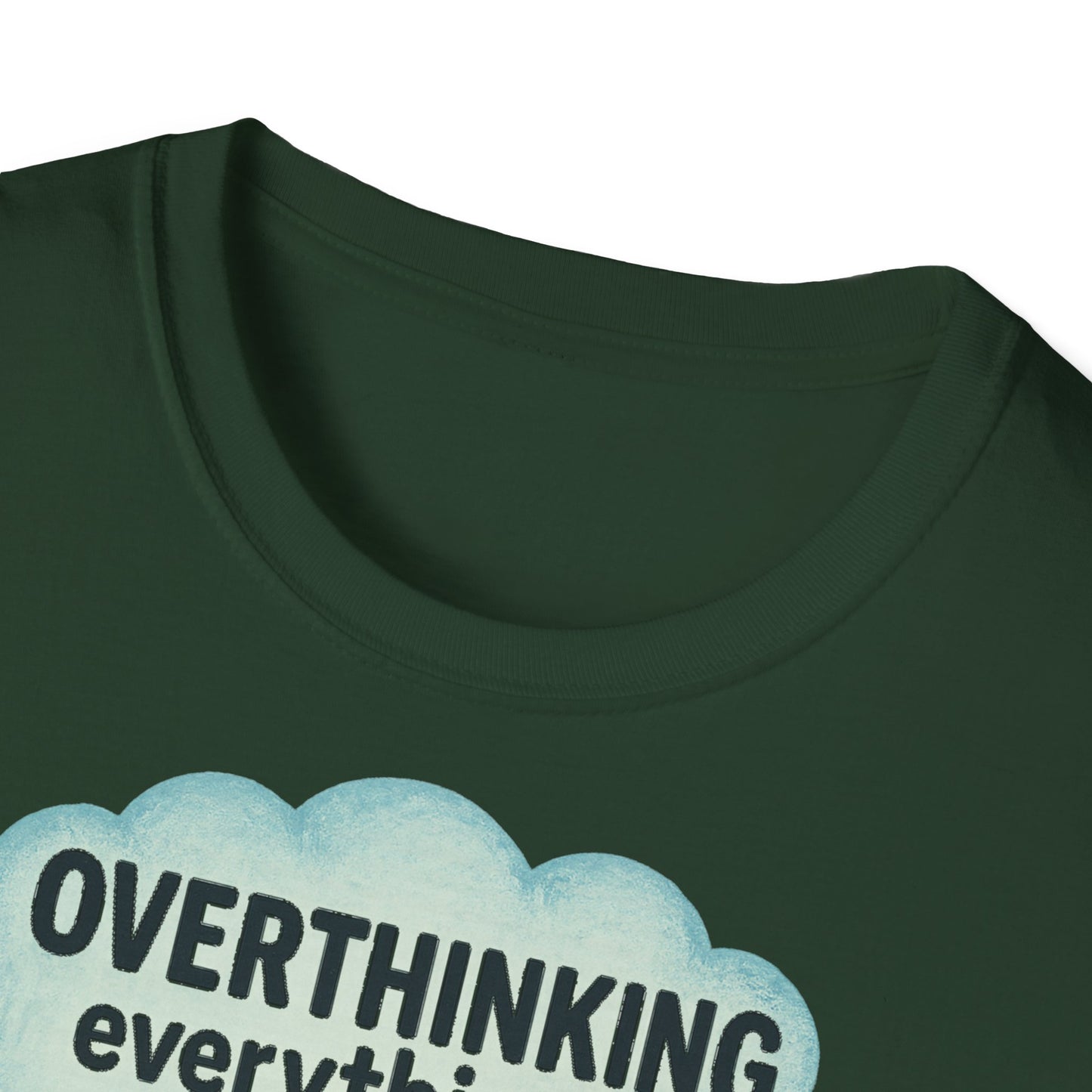 Funny Overthinking Vacation Unisex T-Shirt - Comfy Graphic Tee for Relaxation Lovers