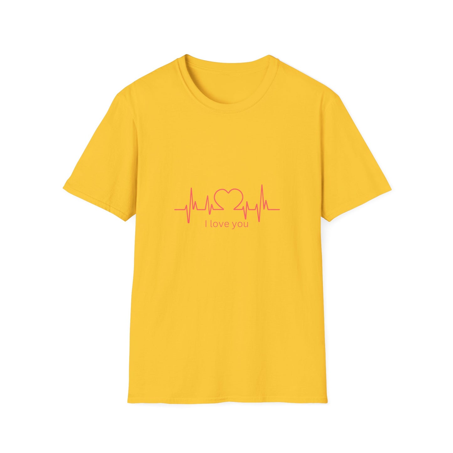 Heartbeat Love Unisex Softstyle T-Shirt - Casual Graphic Tee for Valentine's Day and Everyday Wear