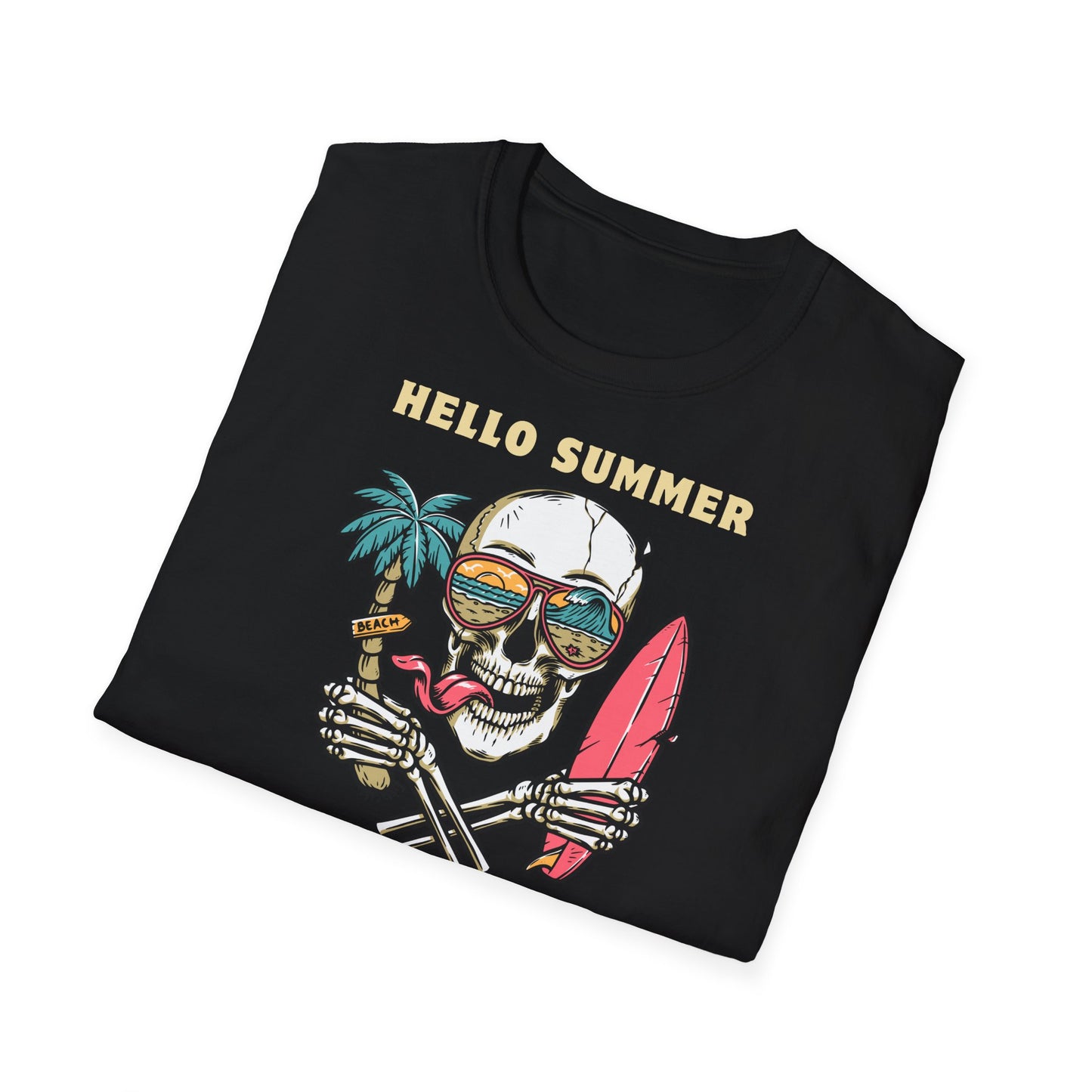Hello Summer Skull T-Shirt - Good Vibes Unisex Tee