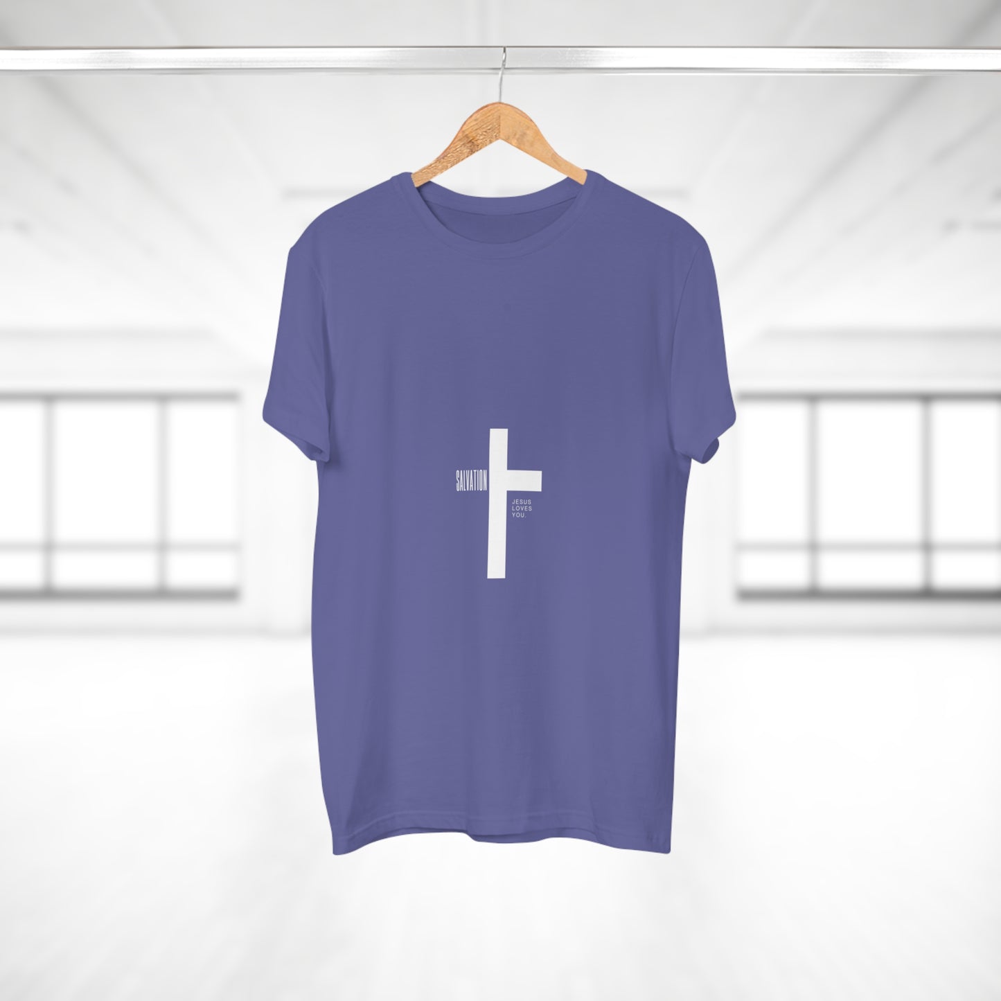 Minimalist Cross Graphic Men's T-Shirt - Faith-Inspired Tee