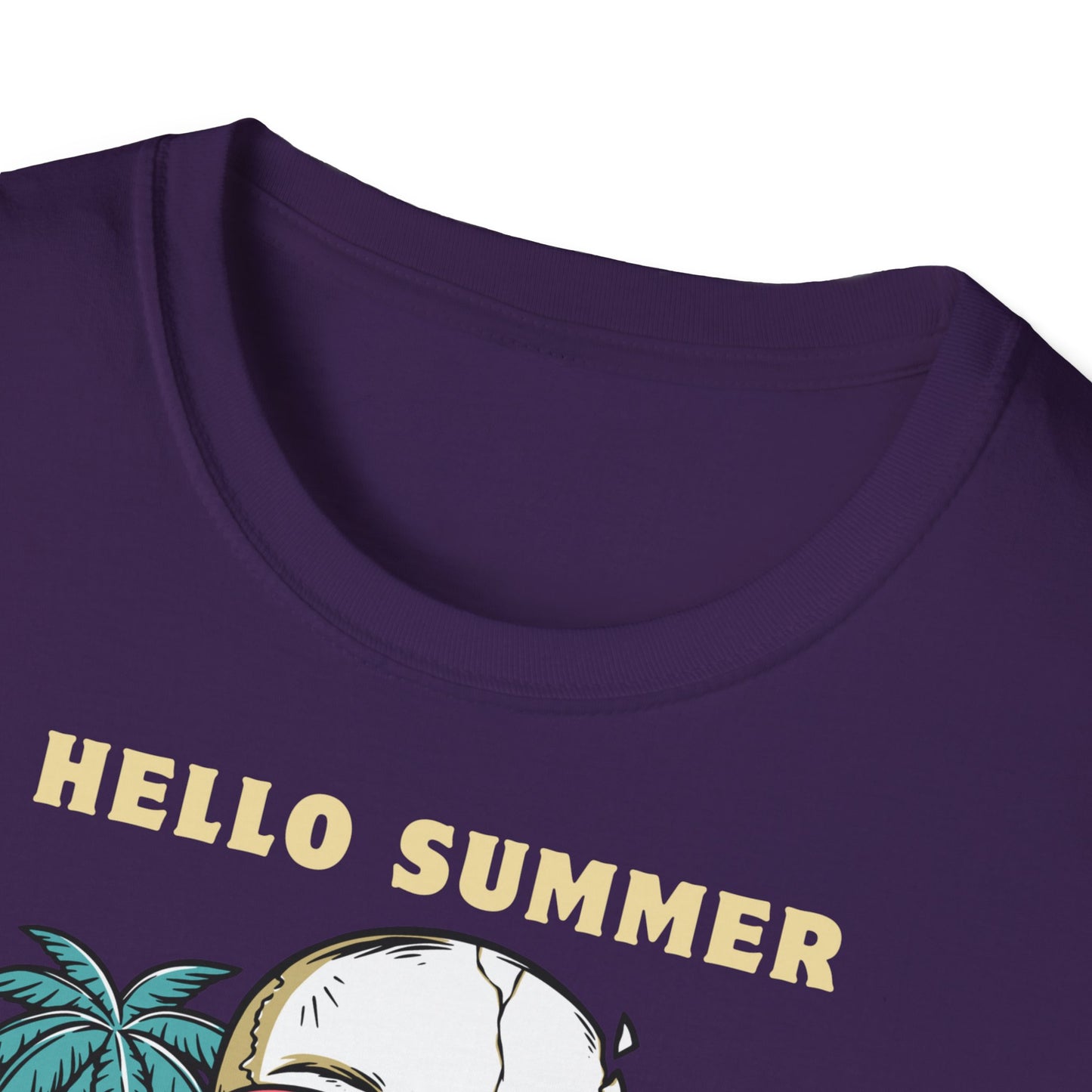 Hello Summer Skull T-Shirt - Good Vibes Unisex Tee