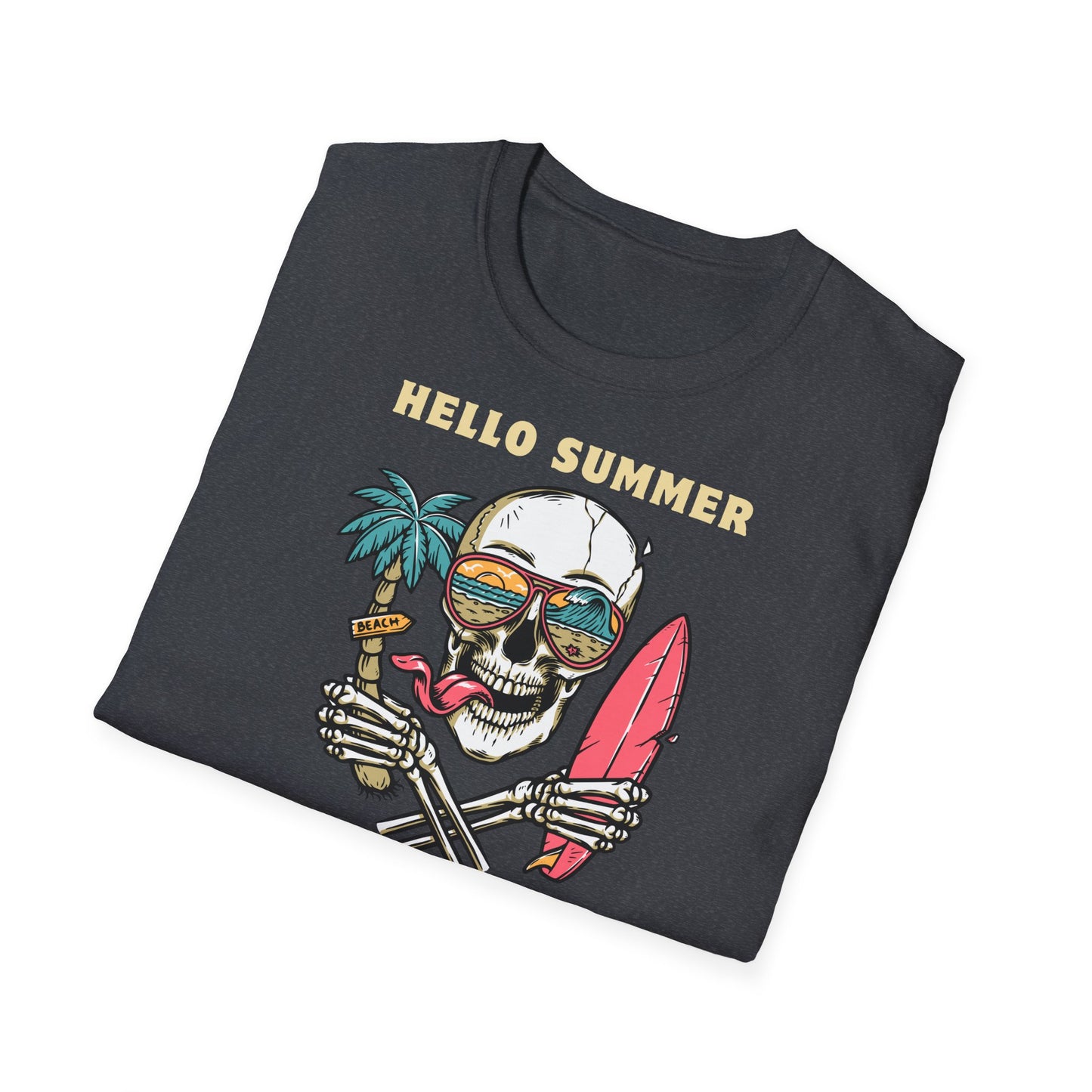 Hello Summer Skull T-Shirt - Good Vibes Unisex Tee