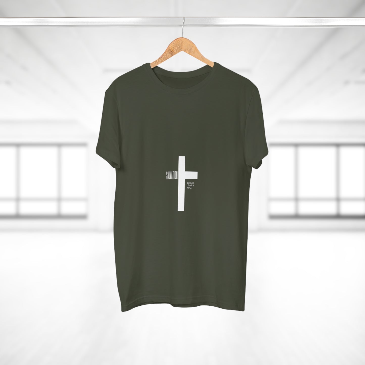 Minimalist Cross Graphic Men's T-Shirt - Faith-Inspired Tee