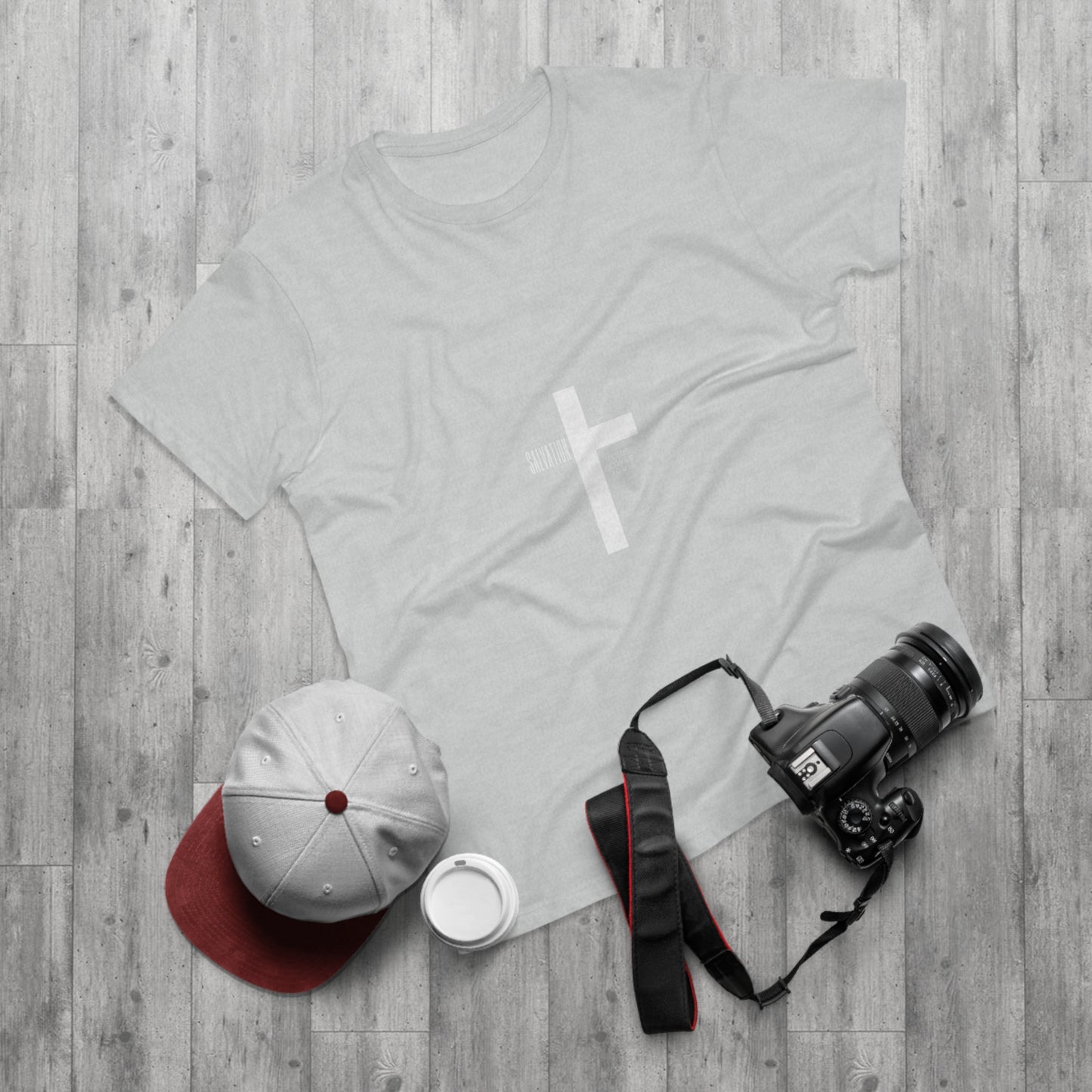 Minimalist Cross Graphic Men's T-Shirt - Faith-Inspired Tee