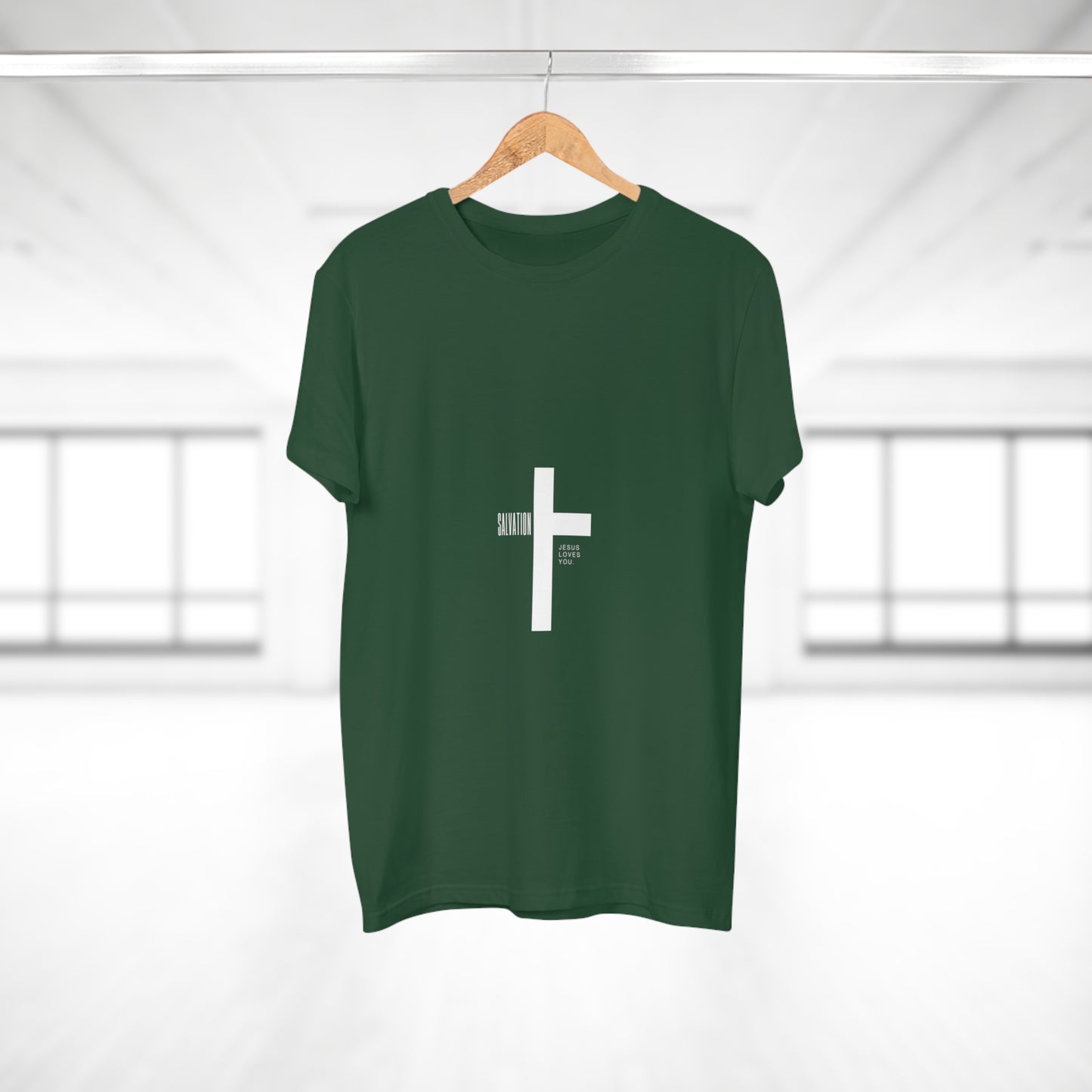 Minimalist Cross Graphic Men's T-Shirt - Faith-Inspired Tee