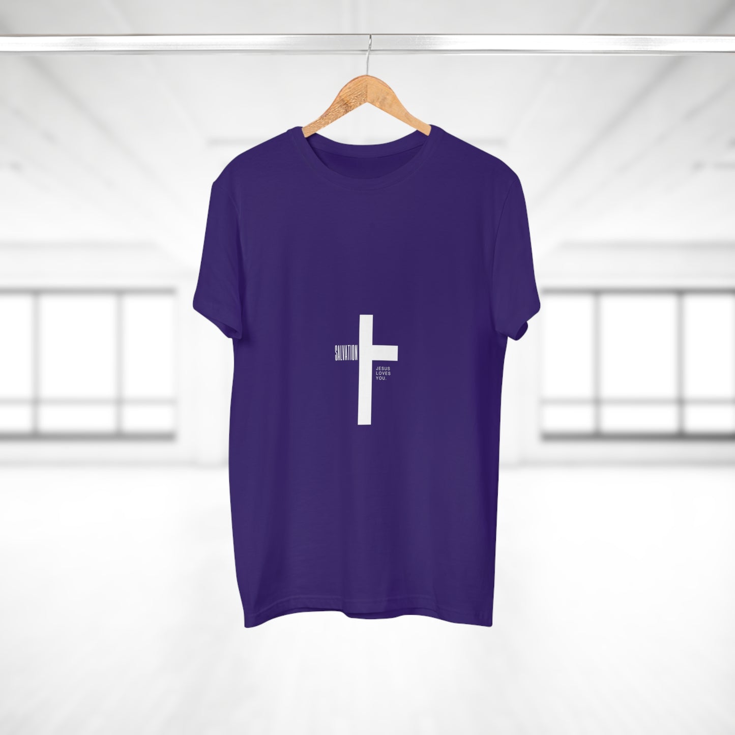 Minimalist Cross Graphic Men's T-Shirt - Faith-Inspired Tee