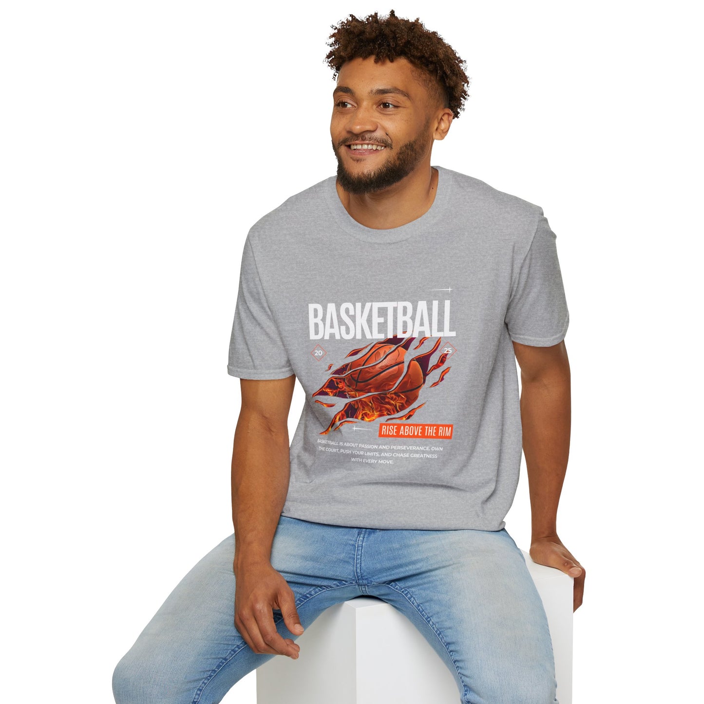 Basketball Inspiration Unisex Softstyle T-Shirt - Rise Above the Rim