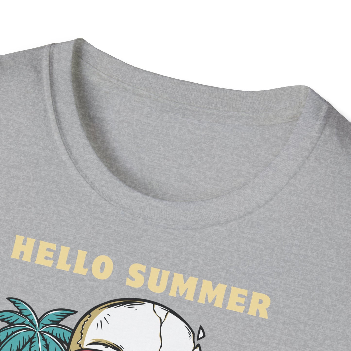 Hello Summer Skull T-Shirt - Good Vibes Unisex Tee