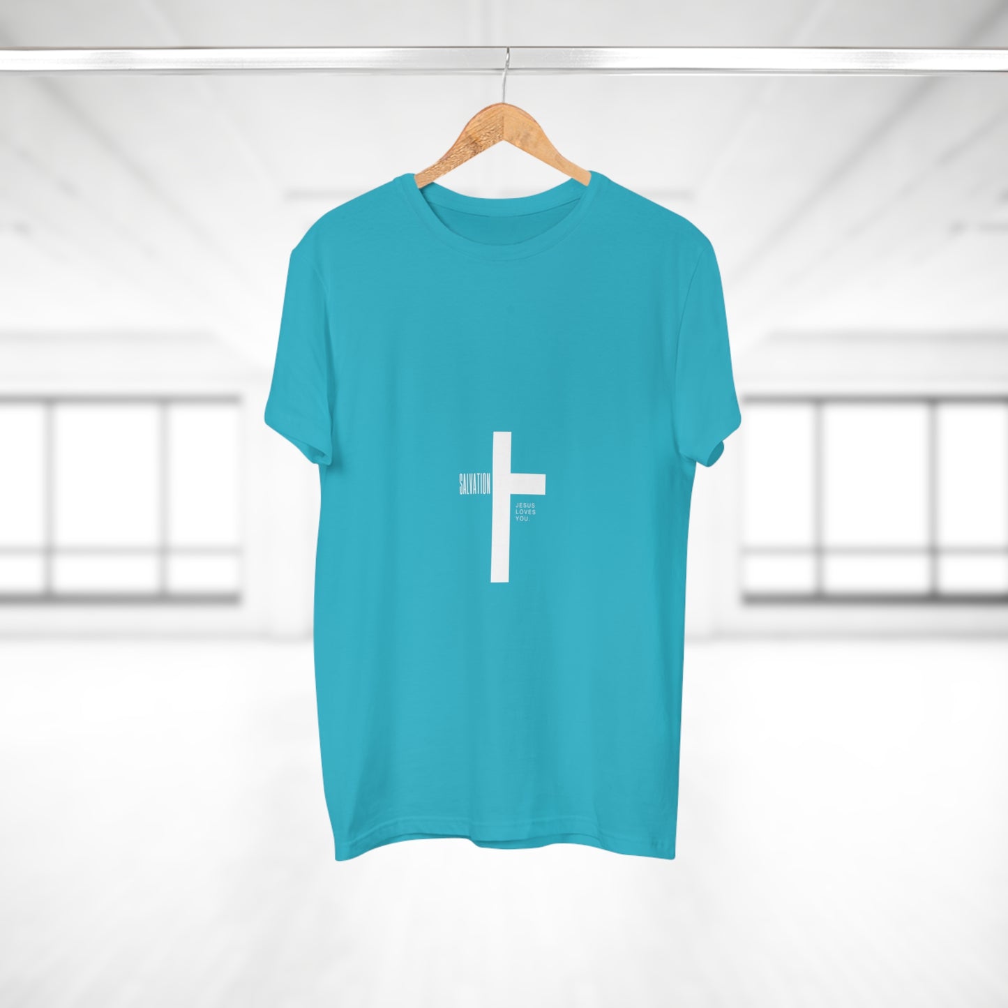 Minimalist Cross Graphic Men's T-Shirt - Faith-Inspired Tee