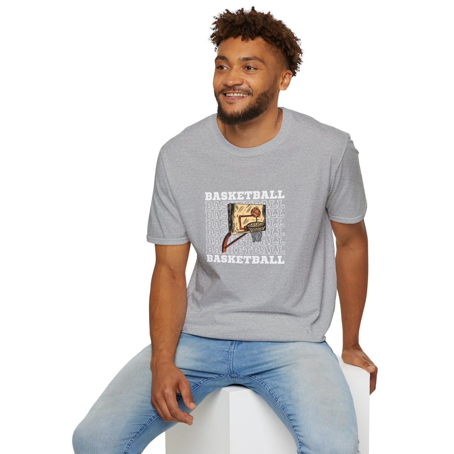 Basketball Graphic Unisex Softstyle T-Shirt - Perfect for Sports Fans