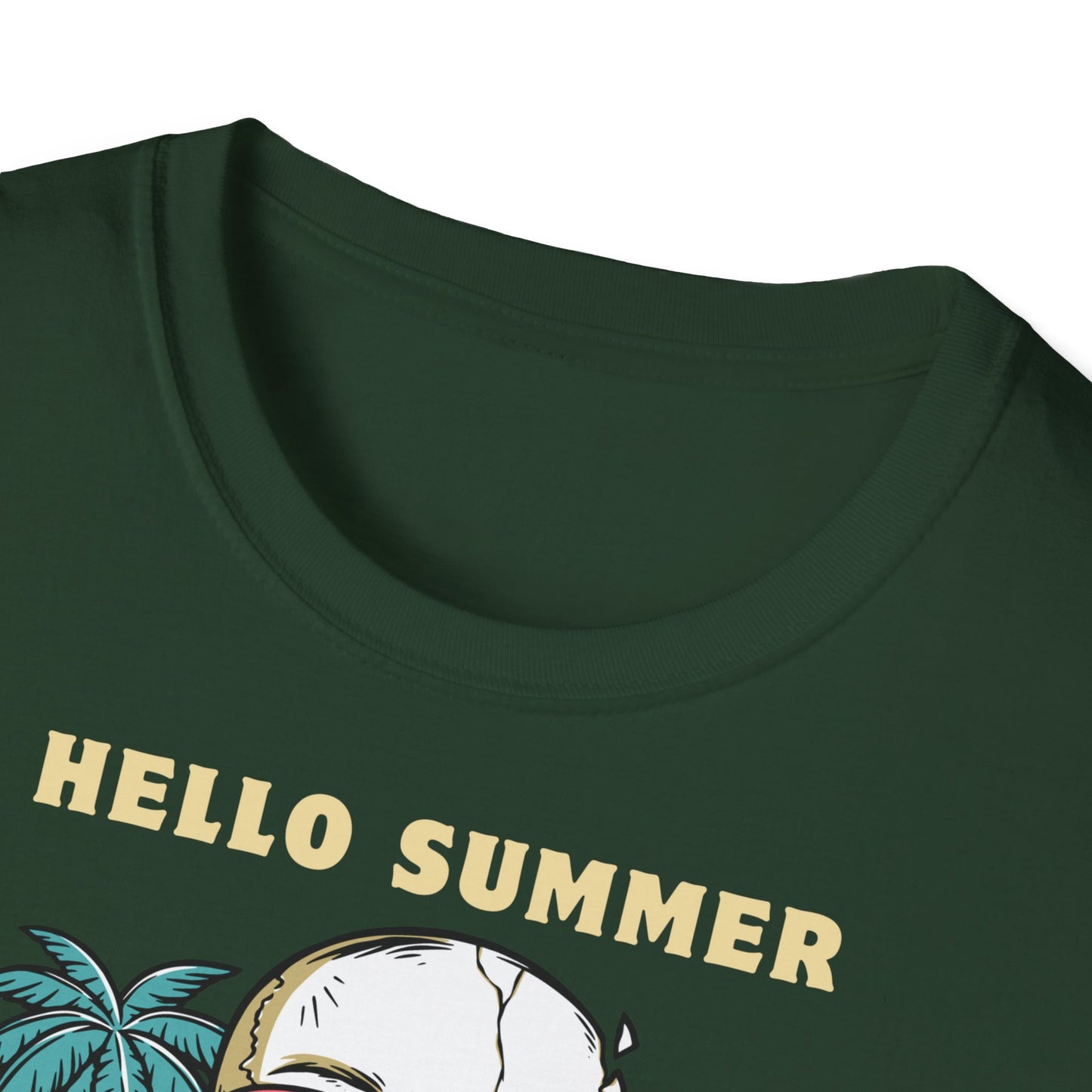 Hello Summer Skull T-Shirt - Good Vibes Unisex Tee