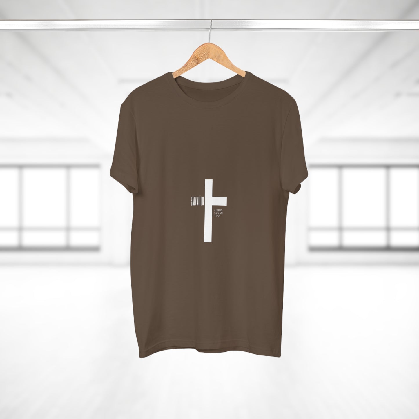 Minimalist Cross Graphic Men's T-Shirt - Faith-Inspired Tee