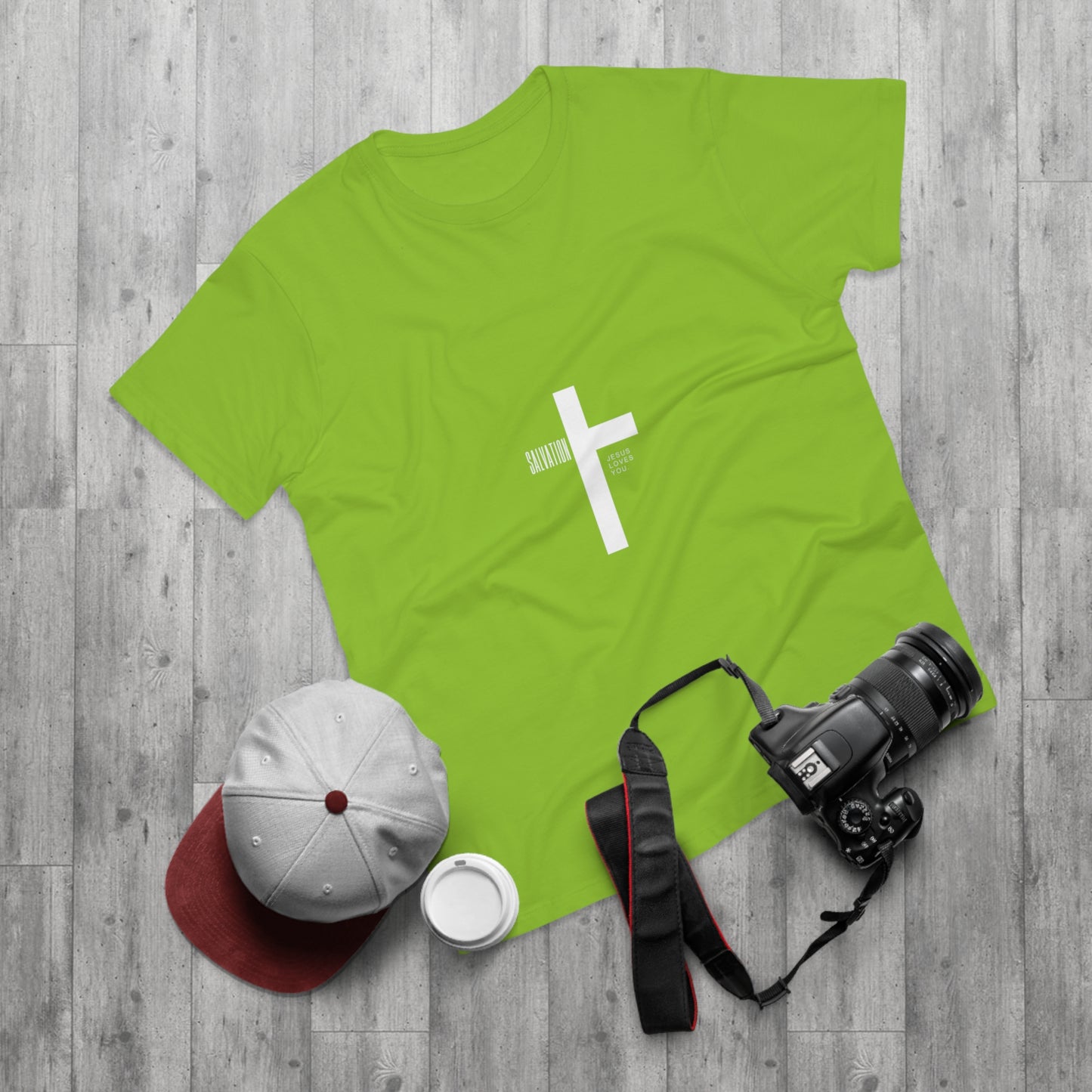 Minimalist Cross Graphic Men's T-Shirt - Faith-Inspired Tee