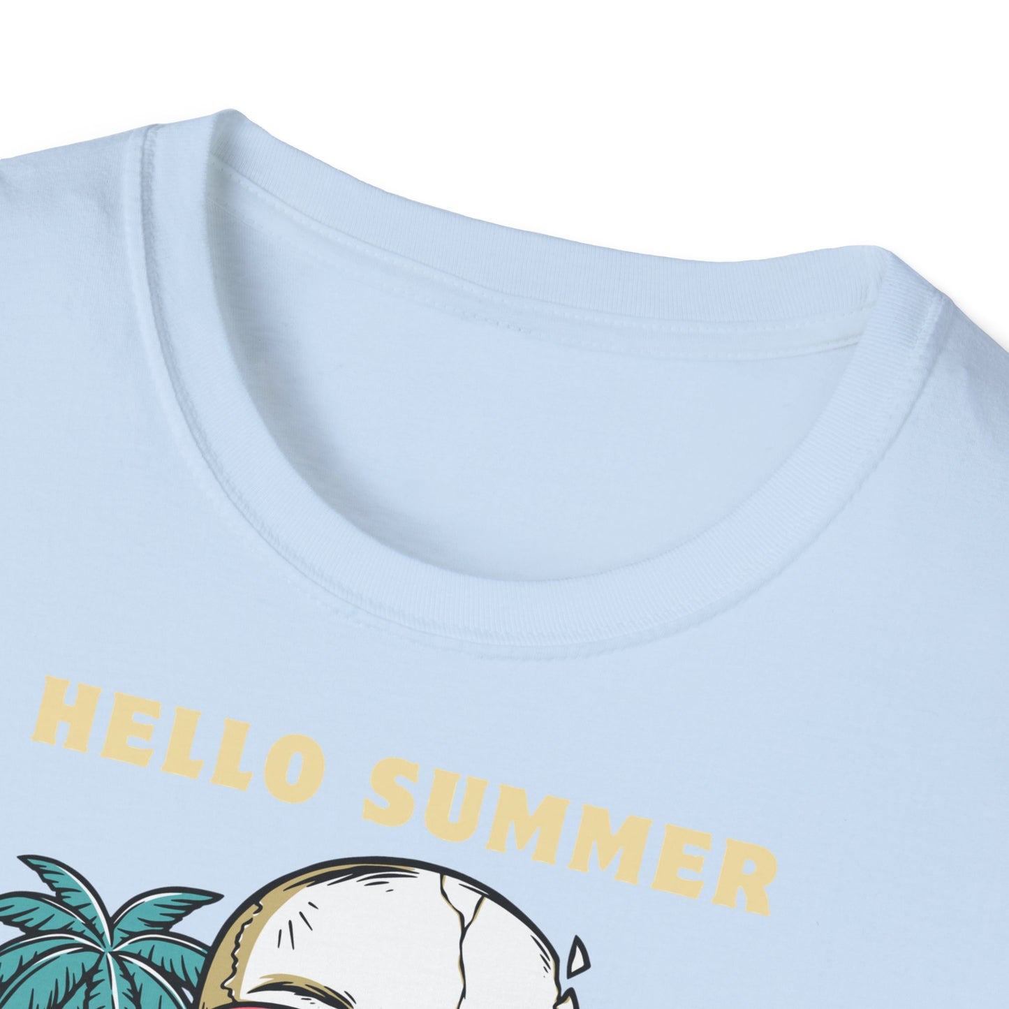 Hello Summer Skull T-Shirt - Good Vibes Unisex Tee