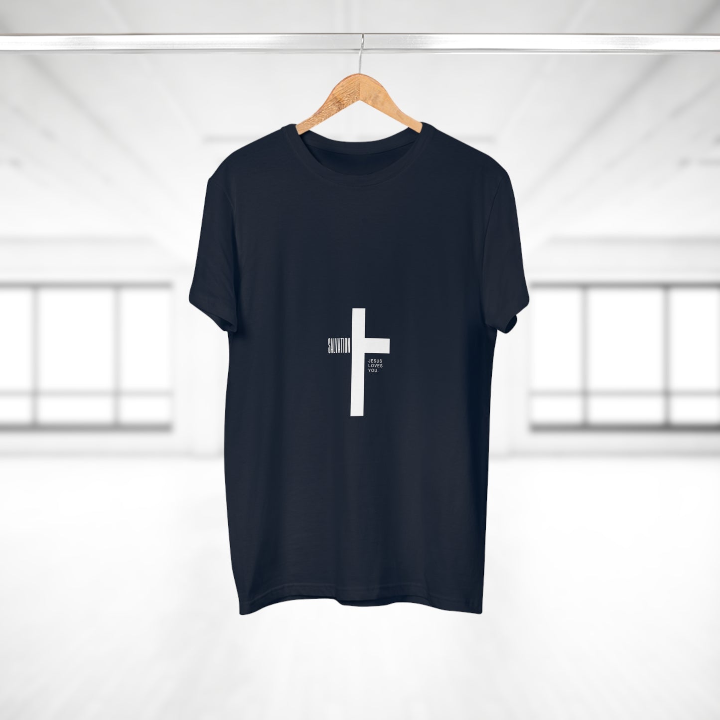 Minimalist Cross Graphic Men's T-Shirt - Faith-Inspired Tee