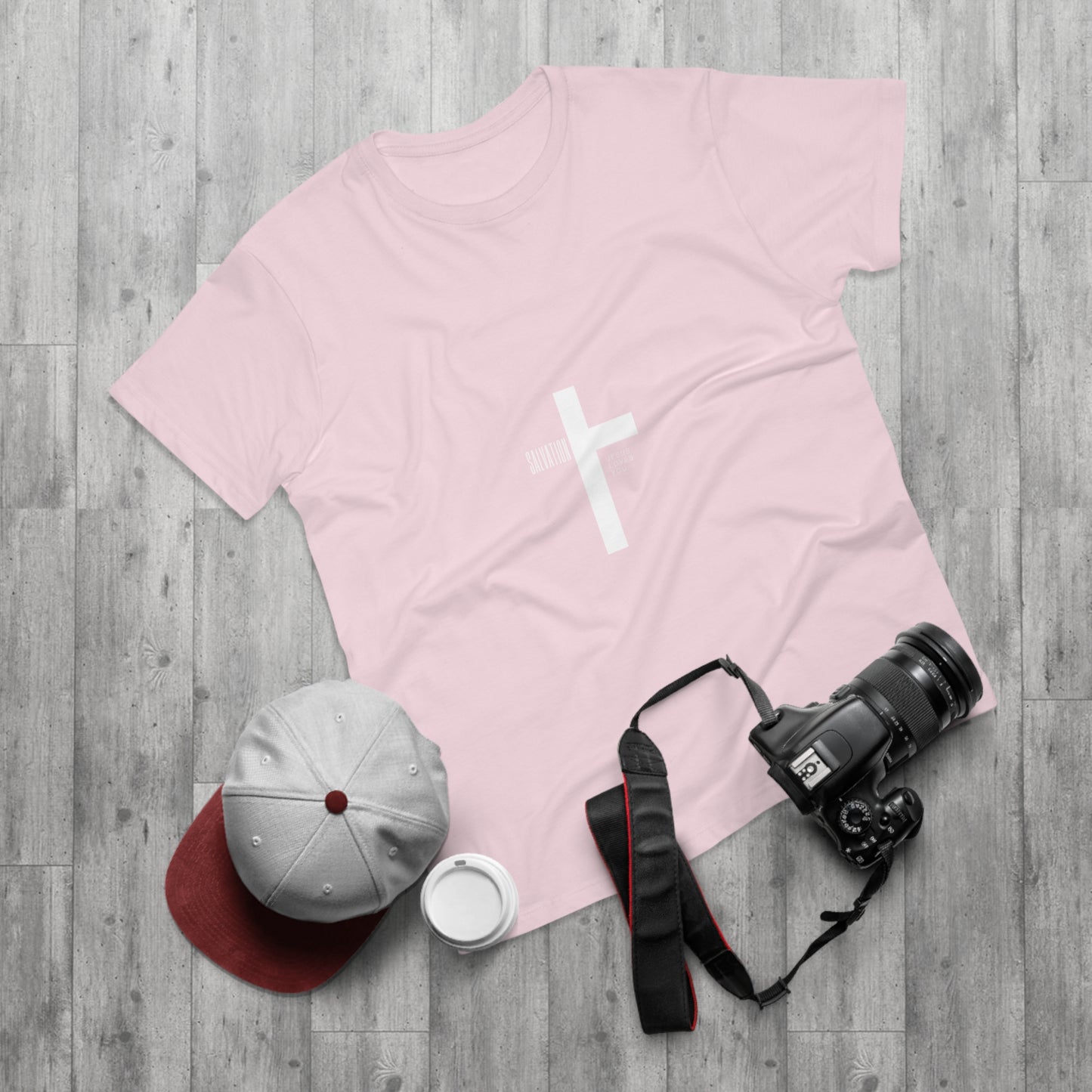 Minimalist Cross Graphic Men's T-Shirt - Faith-Inspired Tee