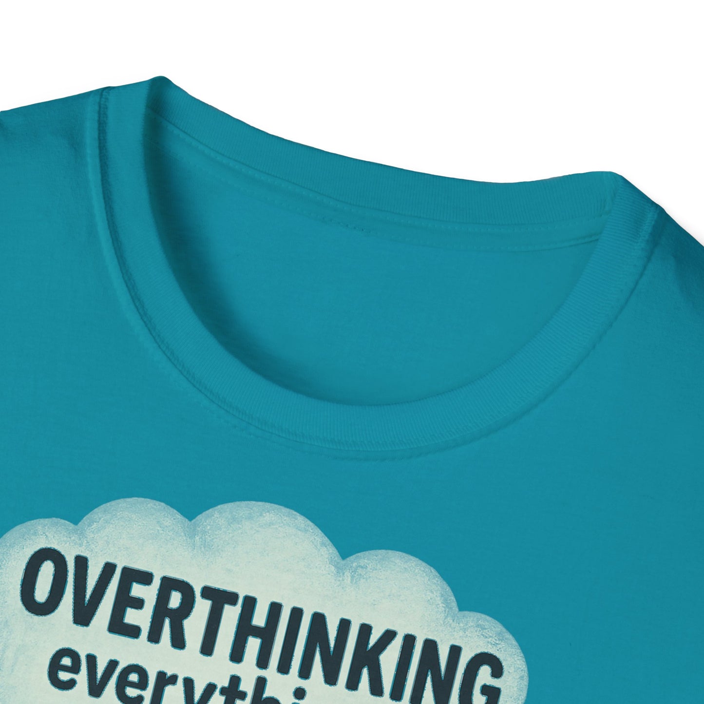 Funny Overthinking Vacation Unisex T-Shirt - Comfy Graphic Tee for Relaxation Lovers