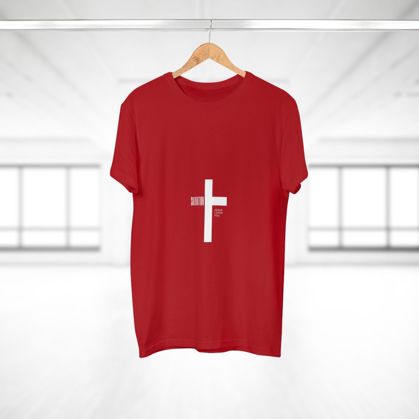Minimalist Cross Graphic Men's T-Shirt - Faith-Inspired Tee