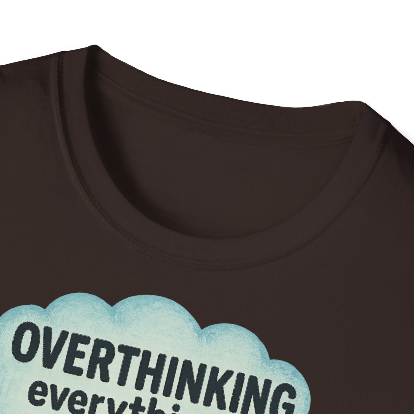 Funny Overthinking Vacation Unisex T-Shirt - Comfy Graphic Tee for Relaxation Lovers