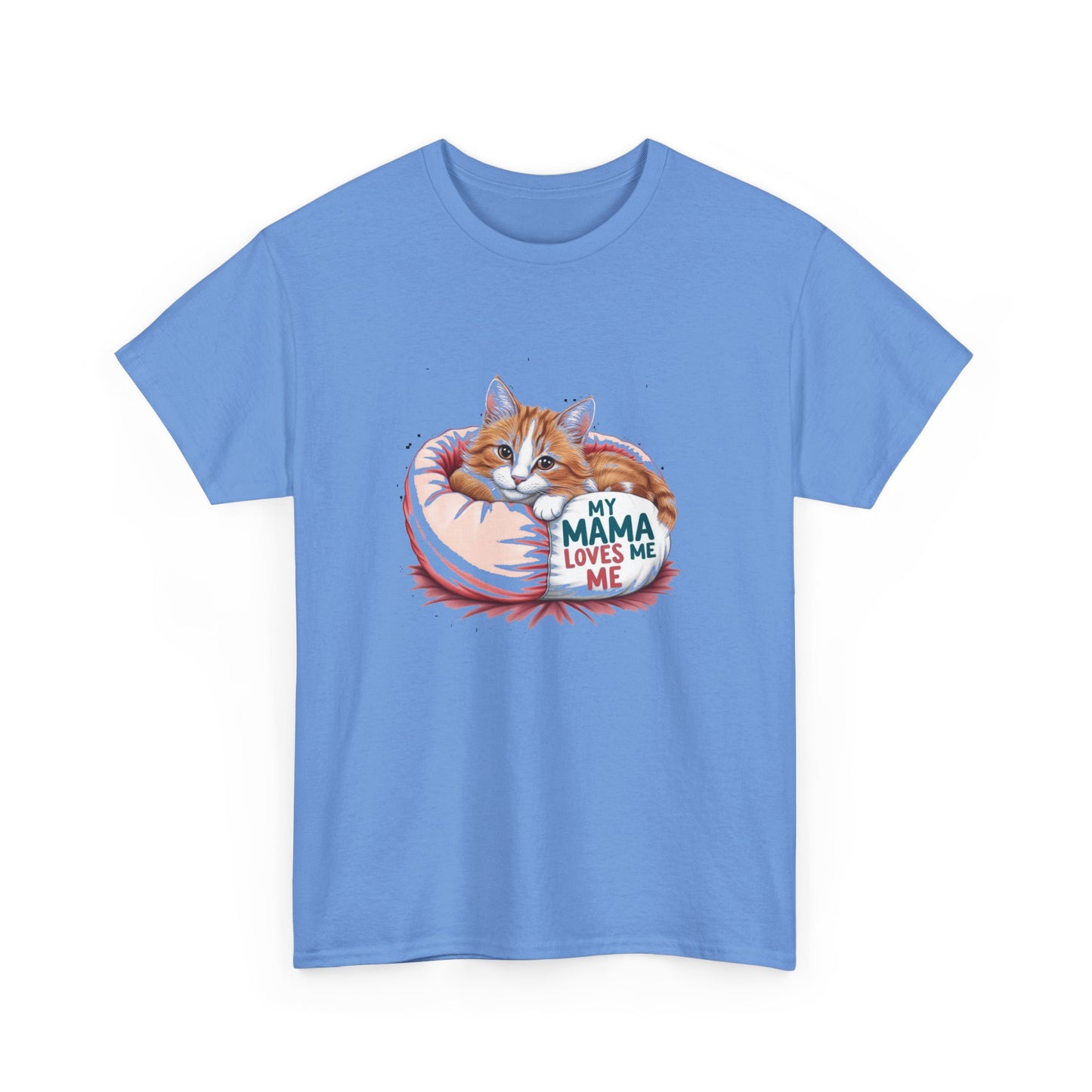 My Mama Loves Me Cat T-Shirt - Unisex Heavy Cotton Tee for Cat Lovers