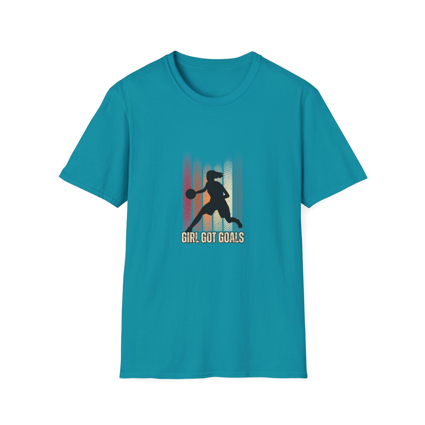 Girl Got Goals Unisex Softstyle T-Shirt – Empowering Basketball Tee
