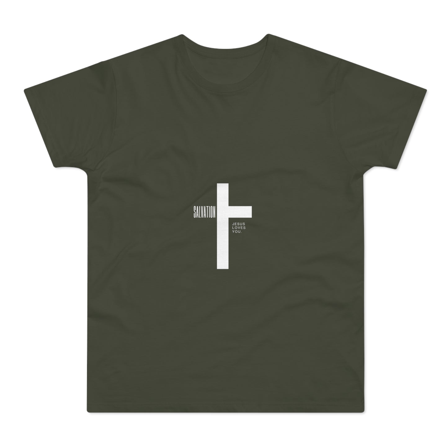 Minimalist Cross Graphic Men's T-Shirt - Faith-Inspired Tee