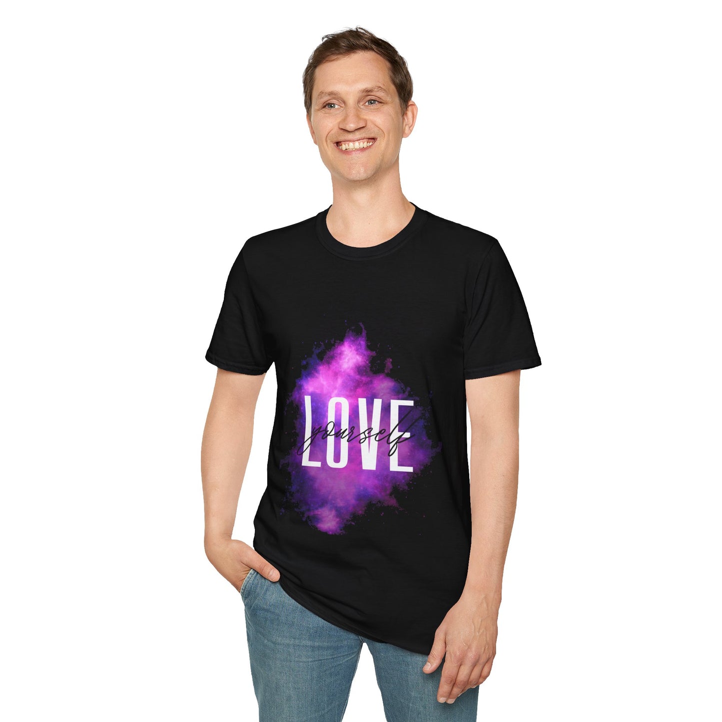 Love Yourself Unisex Softstyle T-Shirt - Motivational Graphic Tee for Self-Care and Positive Vibes