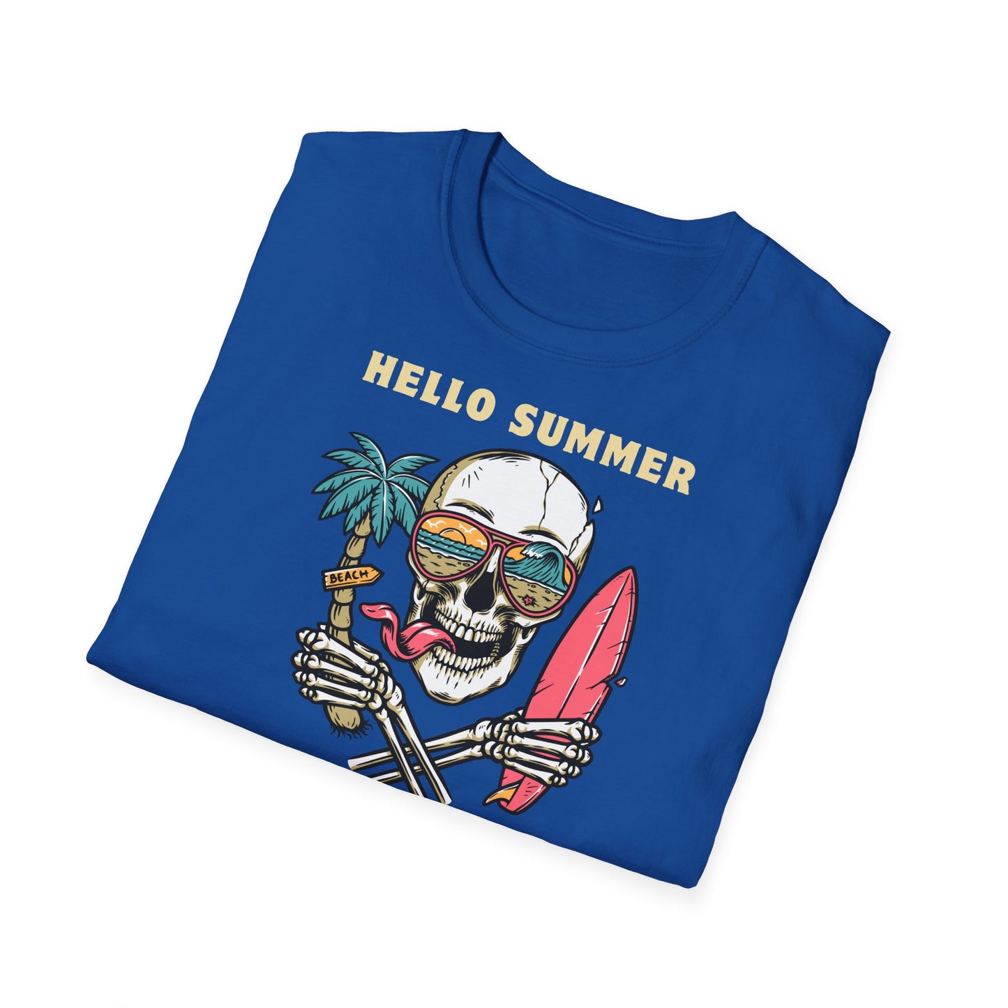 Hello Summer Skull T-Shirt - Good Vibes Unisex Tee