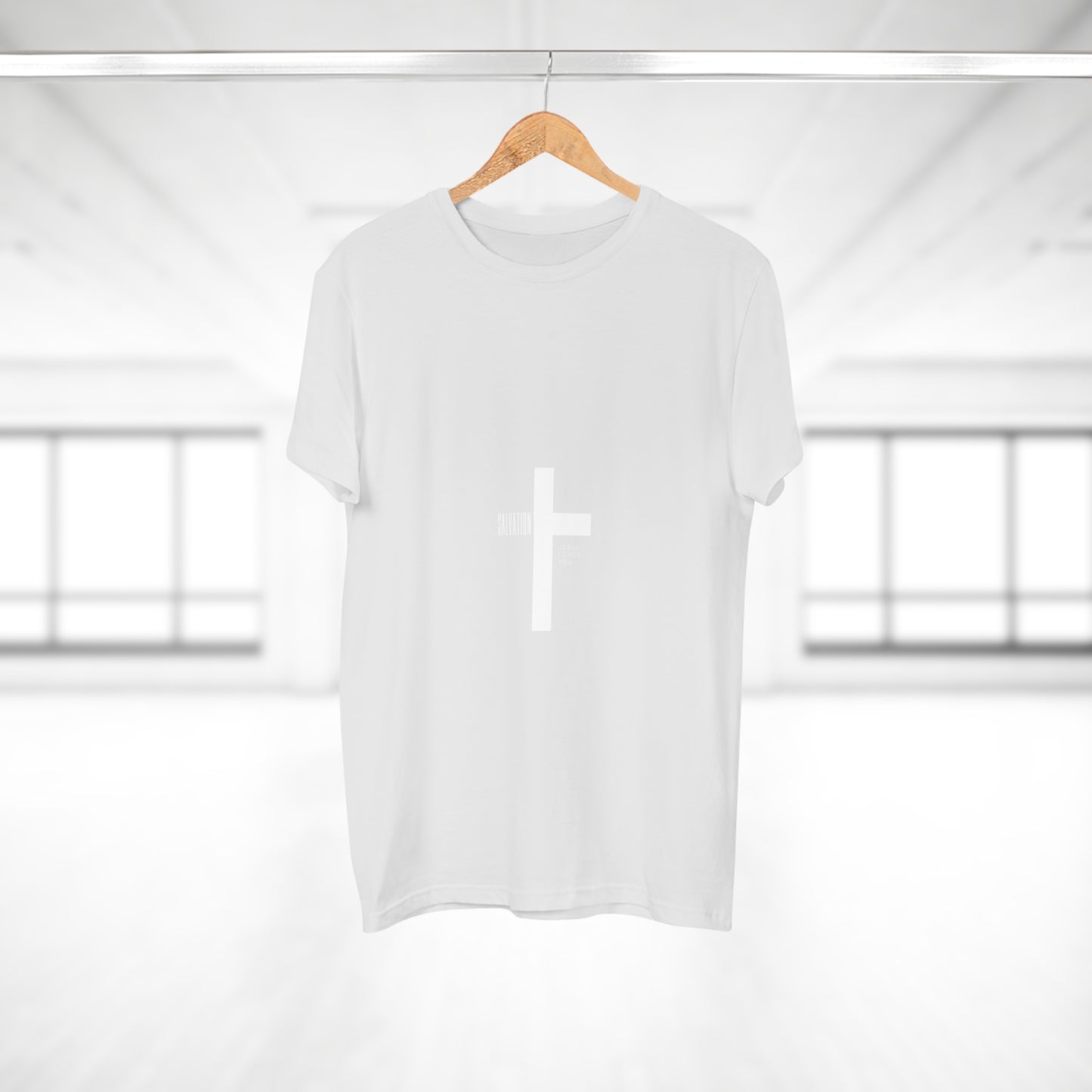 Minimalist Cross Graphic Men's T-Shirt - Faith-Inspired Tee
