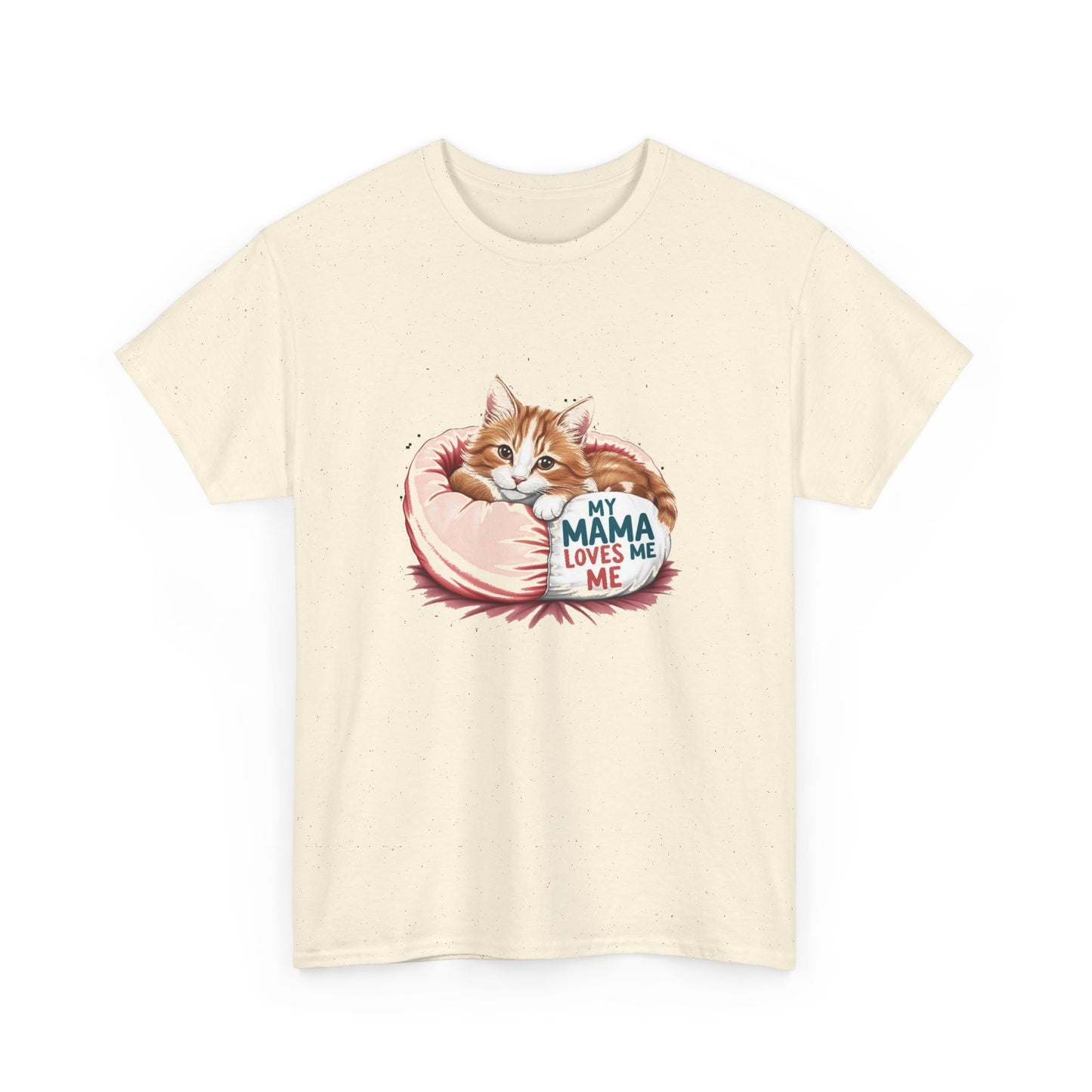 My Mama Loves Me Cat T-Shirt - Unisex Heavy Cotton Tee for Cat Lovers