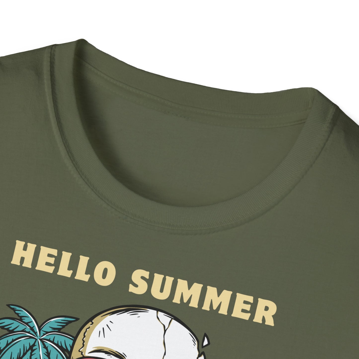 Hello Summer Skull T-Shirt - Good Vibes Unisex Tee