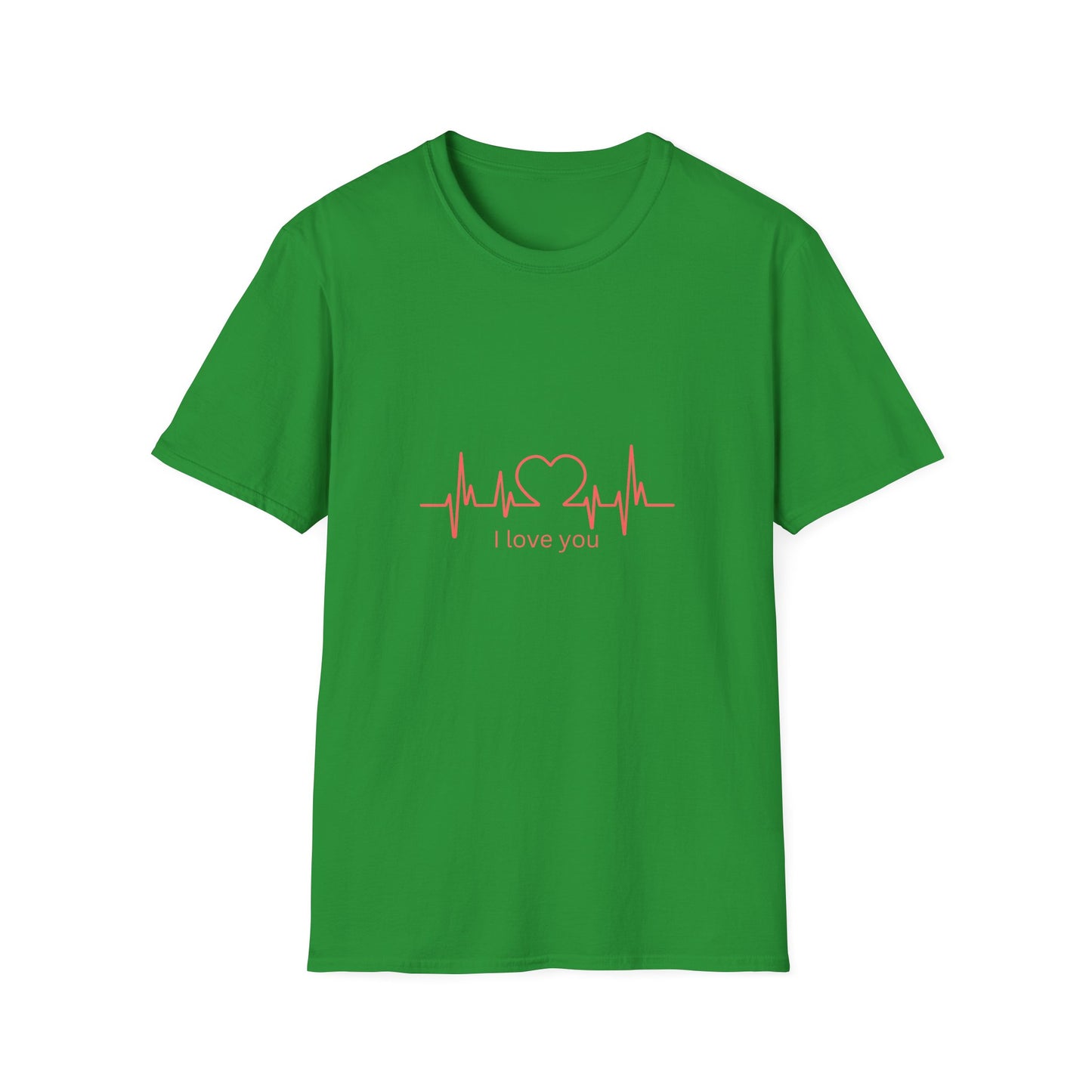 Heartbeat Love Unisex Softstyle T-Shirt - Casual Graphic Tee for Valentine's Day and Everyday Wear