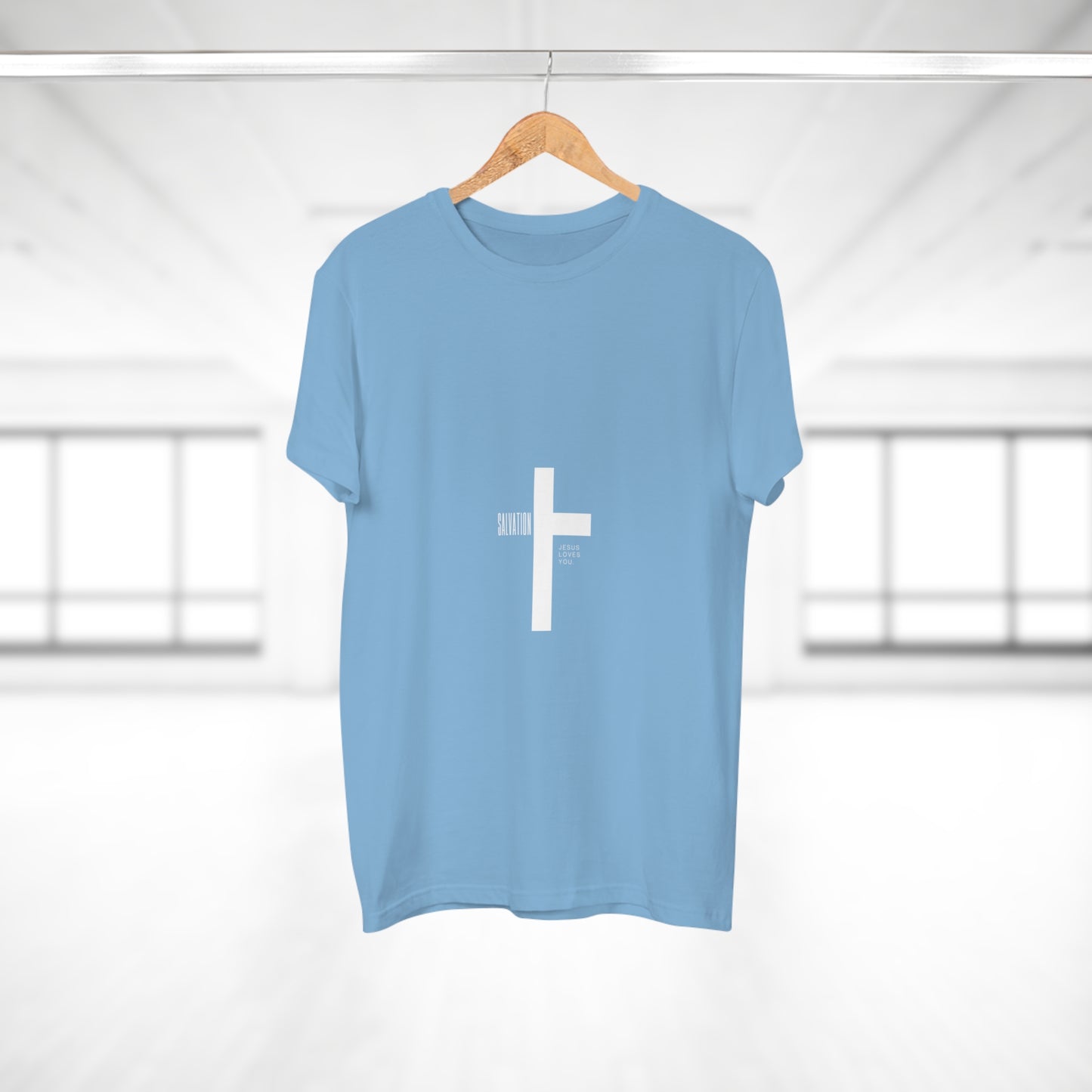 Minimalist Cross Graphic Men's T-Shirt - Faith-Inspired Tee