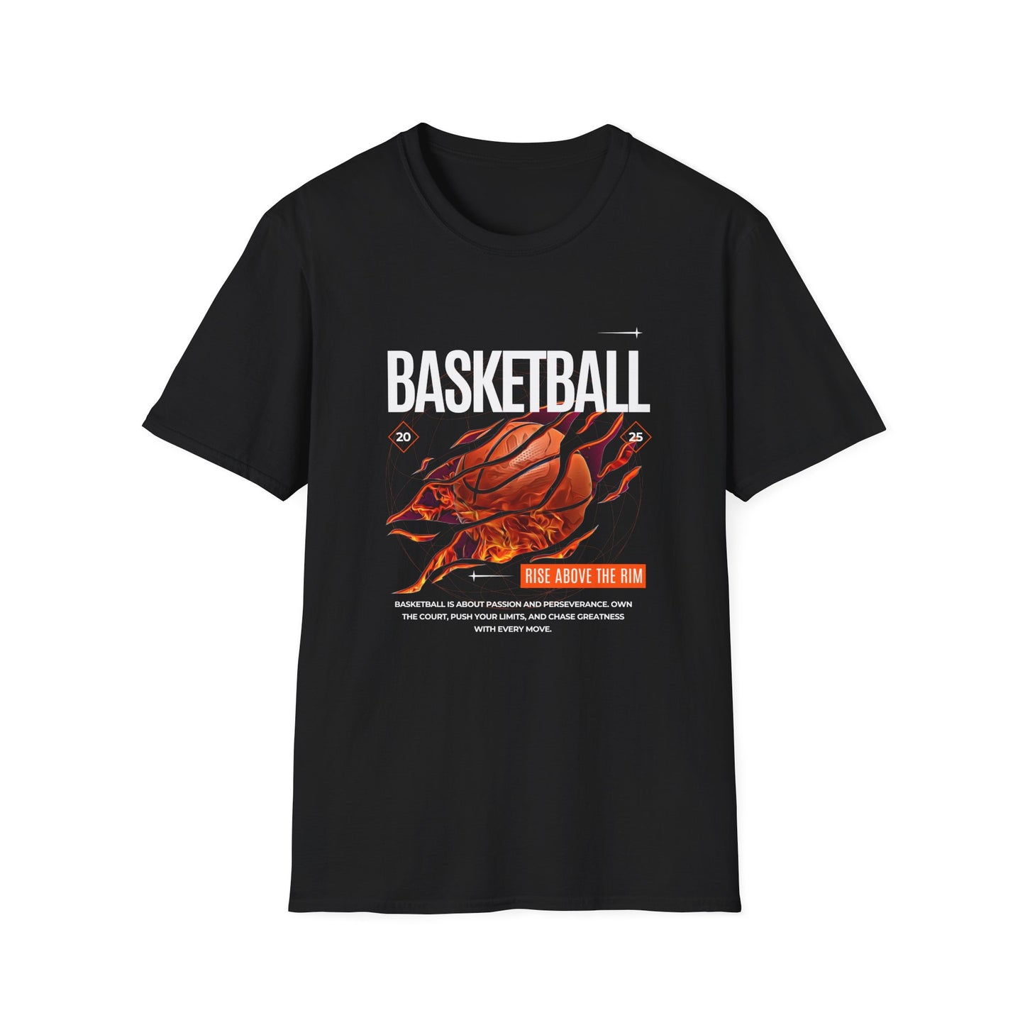 Basketball Inspiration Unisex Softstyle T-Shirt - Rise Above the Rim