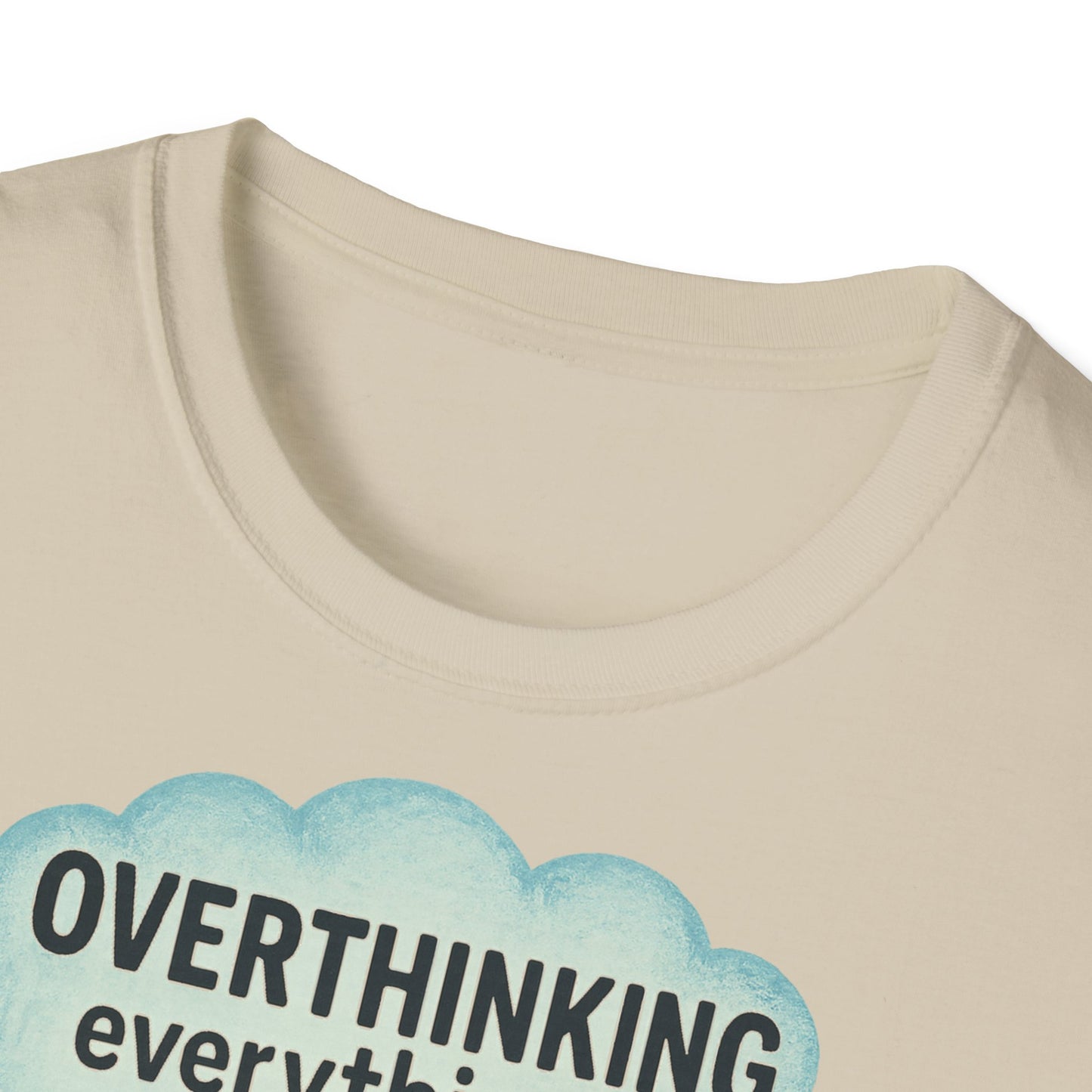 Funny Overthinking Vacation Unisex T-Shirt - Comfy Graphic Tee for Relaxation Lovers