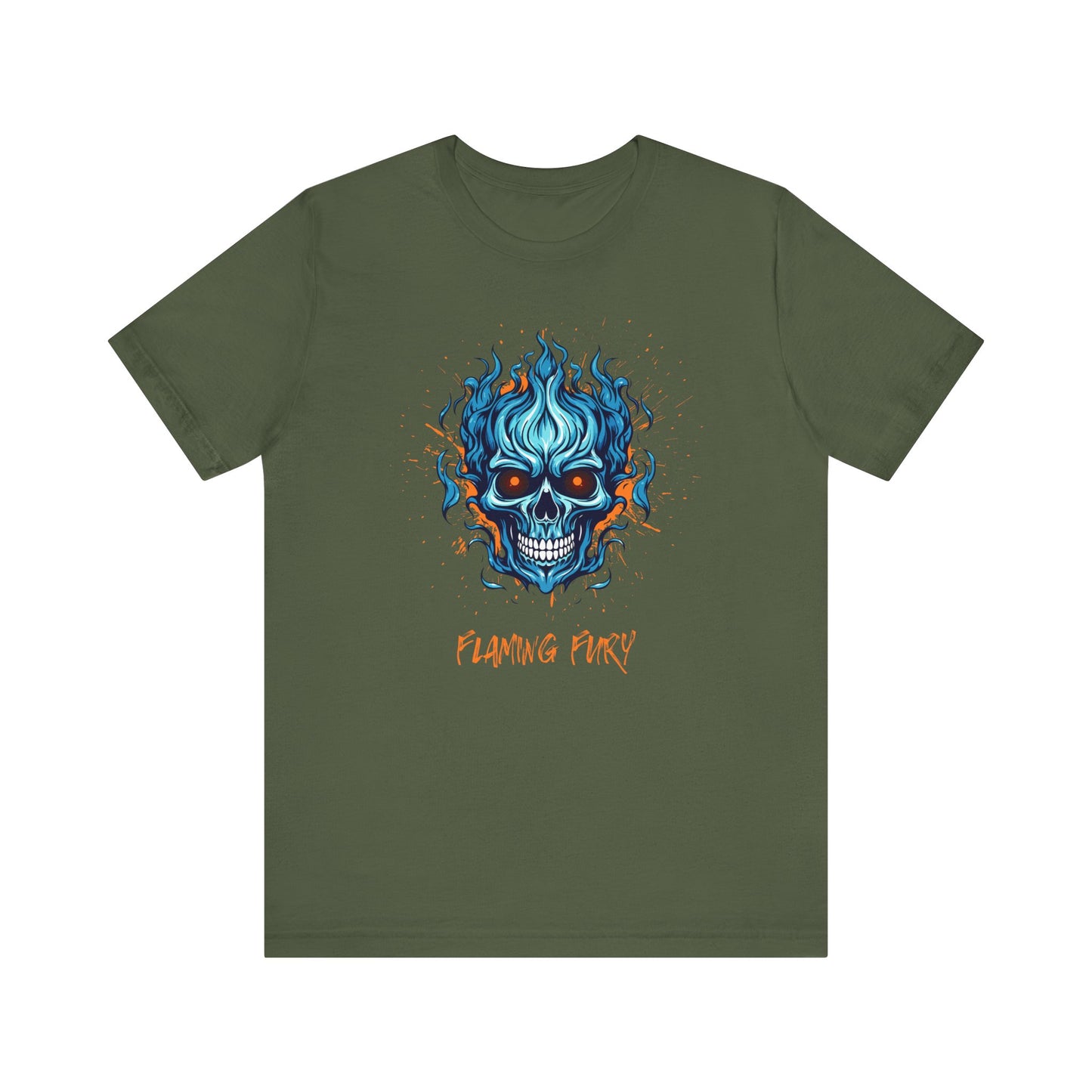 Flaming Fury Graphic Tee - Unisex Jersey Short Sleeve Shirt