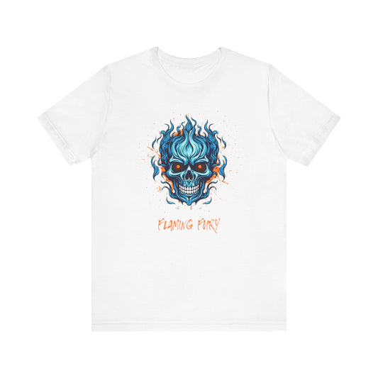 Flaming Fury Graphic Tee - Unisex Jersey Short Sleeve Shirt