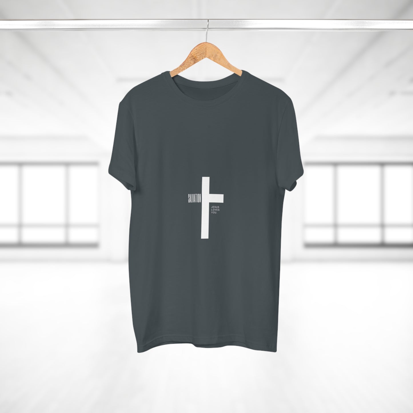 Minimalist Cross Graphic Men's T-Shirt - Faith-Inspired Tee