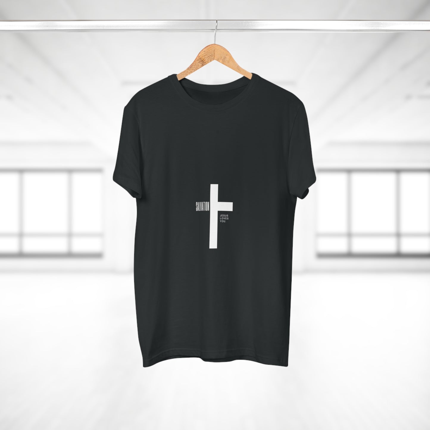 Minimalist Cross Graphic Men's T-Shirt - Faith-Inspired Tee