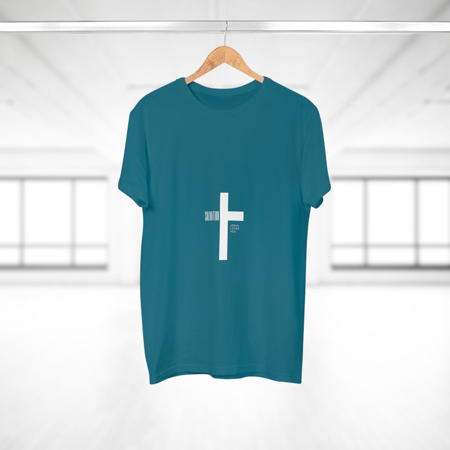Minimalist Cross Graphic Men's T-Shirt - Faith-Inspired Tee