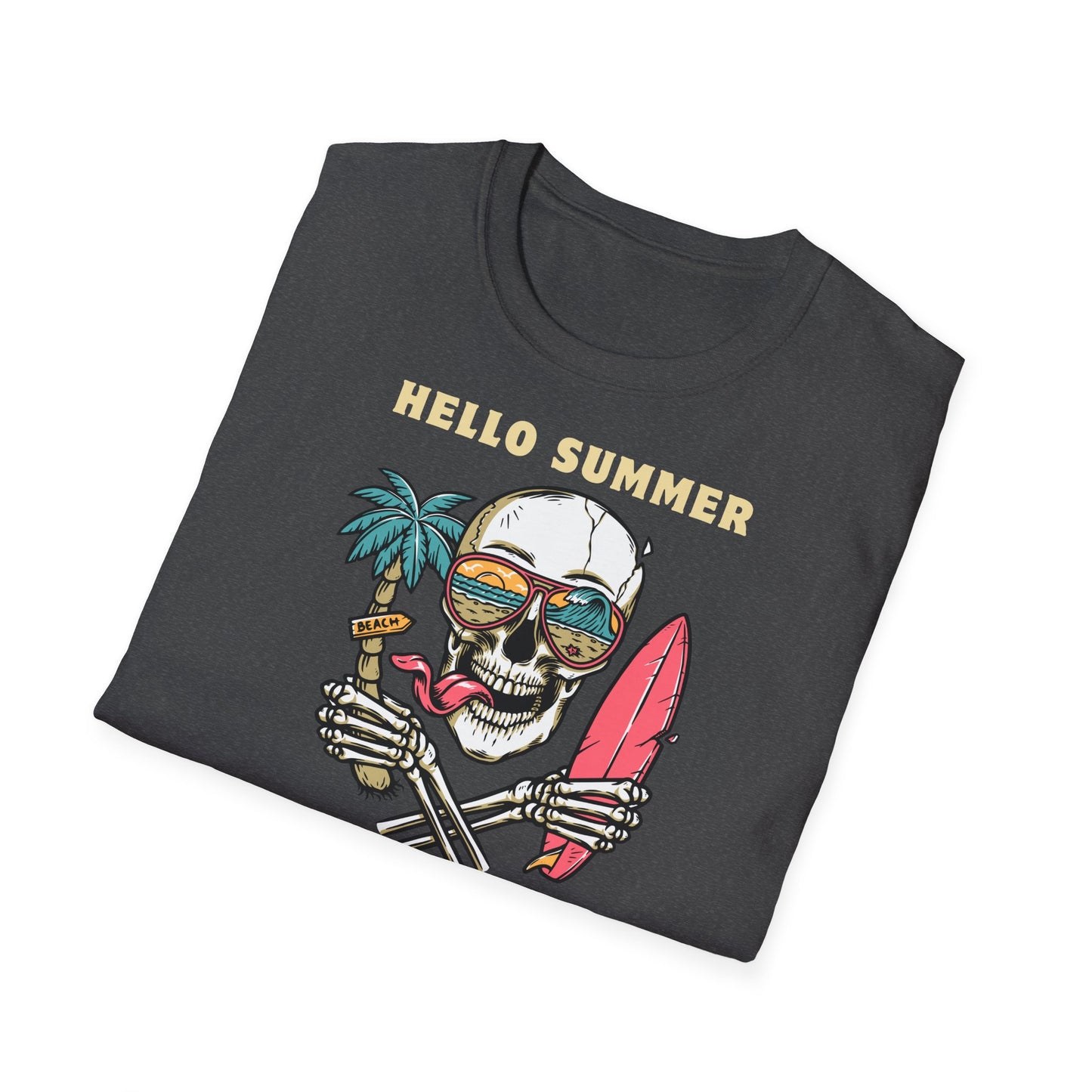 Hello Summer Skull T-Shirt - Good Vibes Unisex Tee